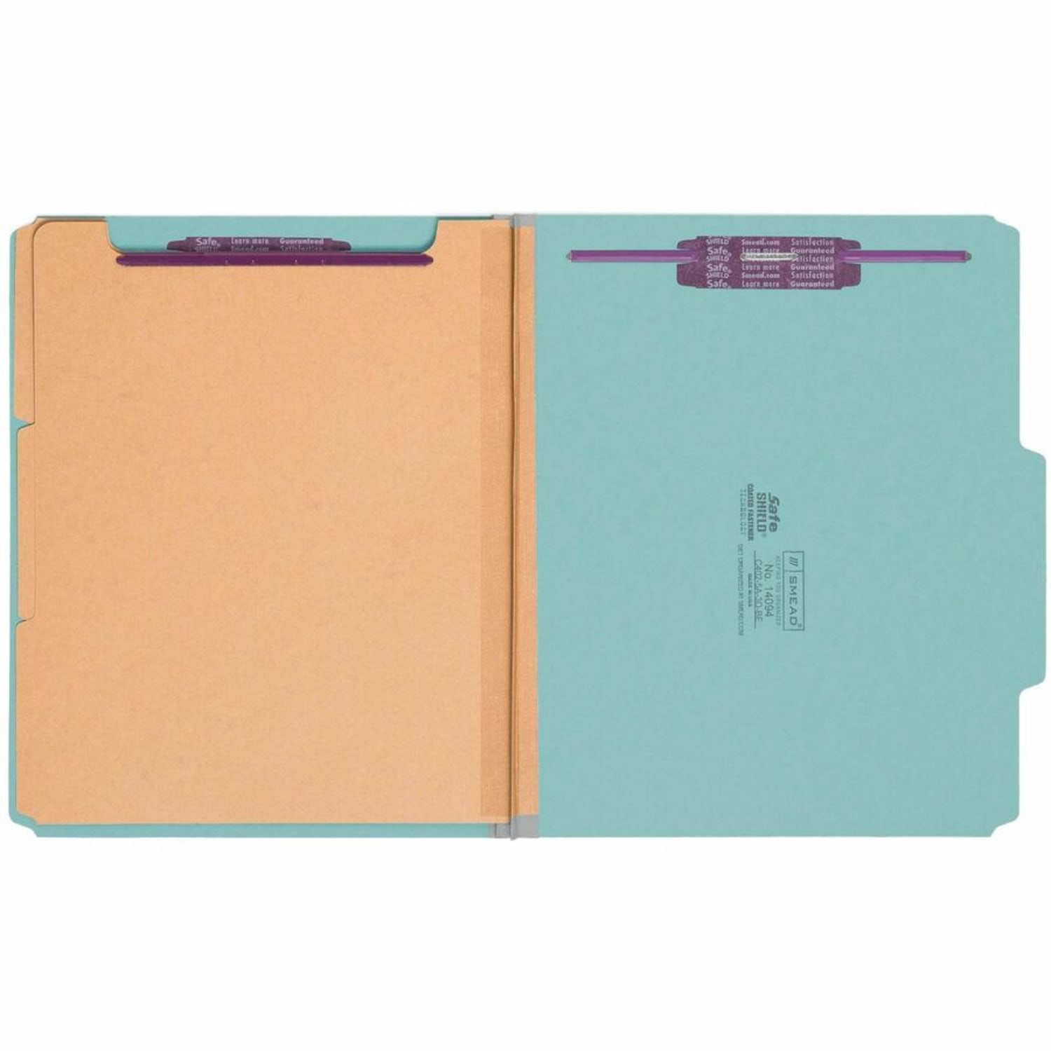 Smead Classification Folders, Top-Tab With SafeSHIELD Coated Fasteners, 3 Dividers, 3in Expansion, Letter Size, 50% Recycled, Blue, Box Of 10 - Image 3