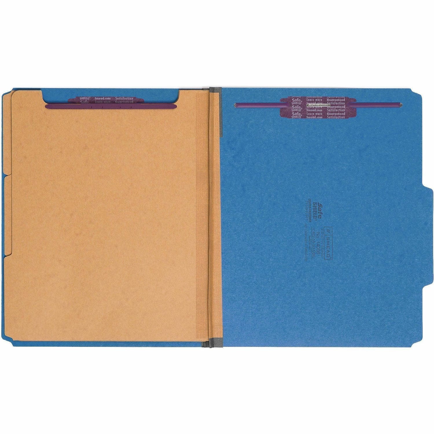 Smead Classification Folders, Top-Tab With SafeSHIELD Coated Fasteners, 3 Dividers, 3in Expansion, Letter Size, 50% Recycled, Dark Blue, Box Of 10 - Image 3