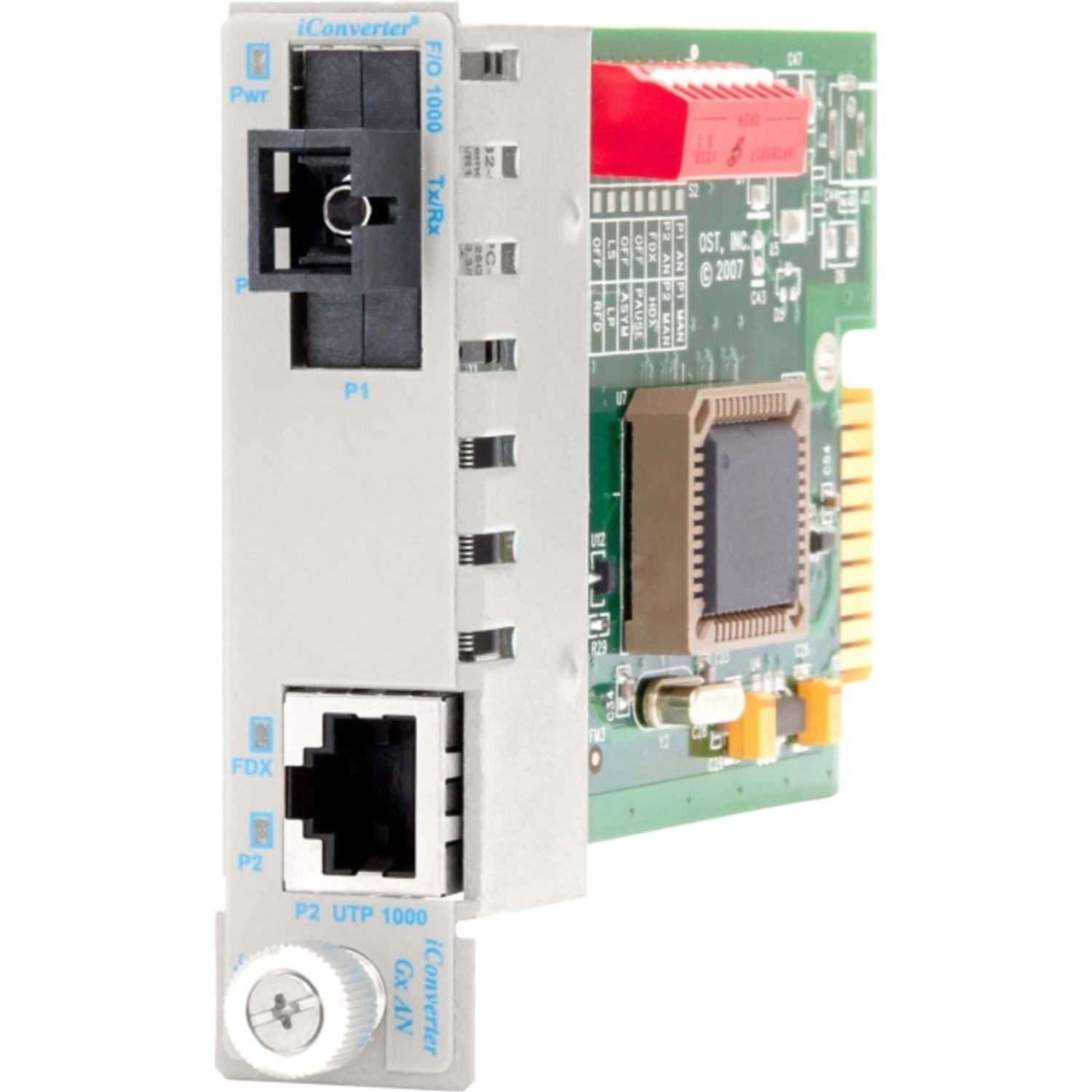 Omnitron iConverter 1000Mbps Gigabit Ethernet Single-Fiber Media Converter RJ45 SC Single-Mode BiDi 20km Module - 8510N1 - Image 3