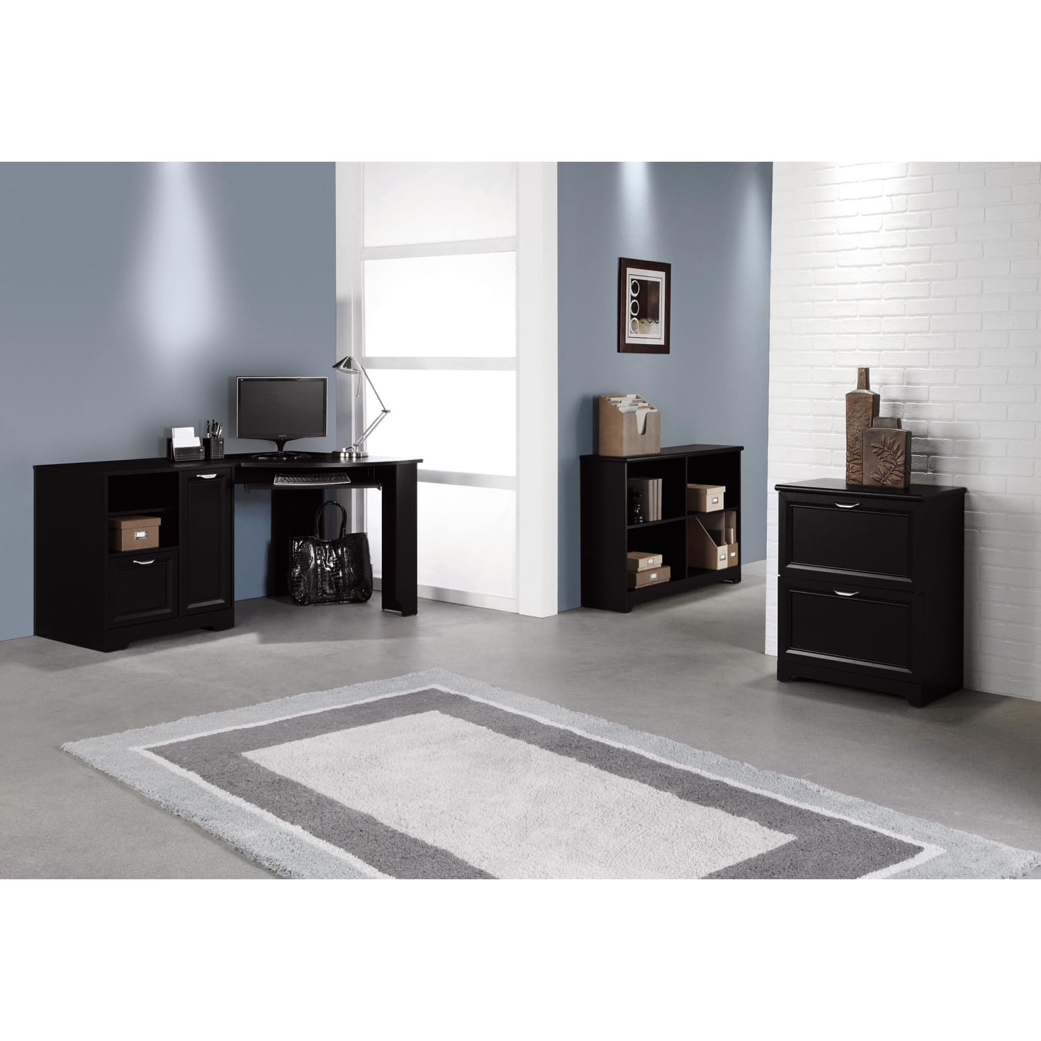 Realspace Magellan 60inW Corner Computer Desk, Espresso - Image 4