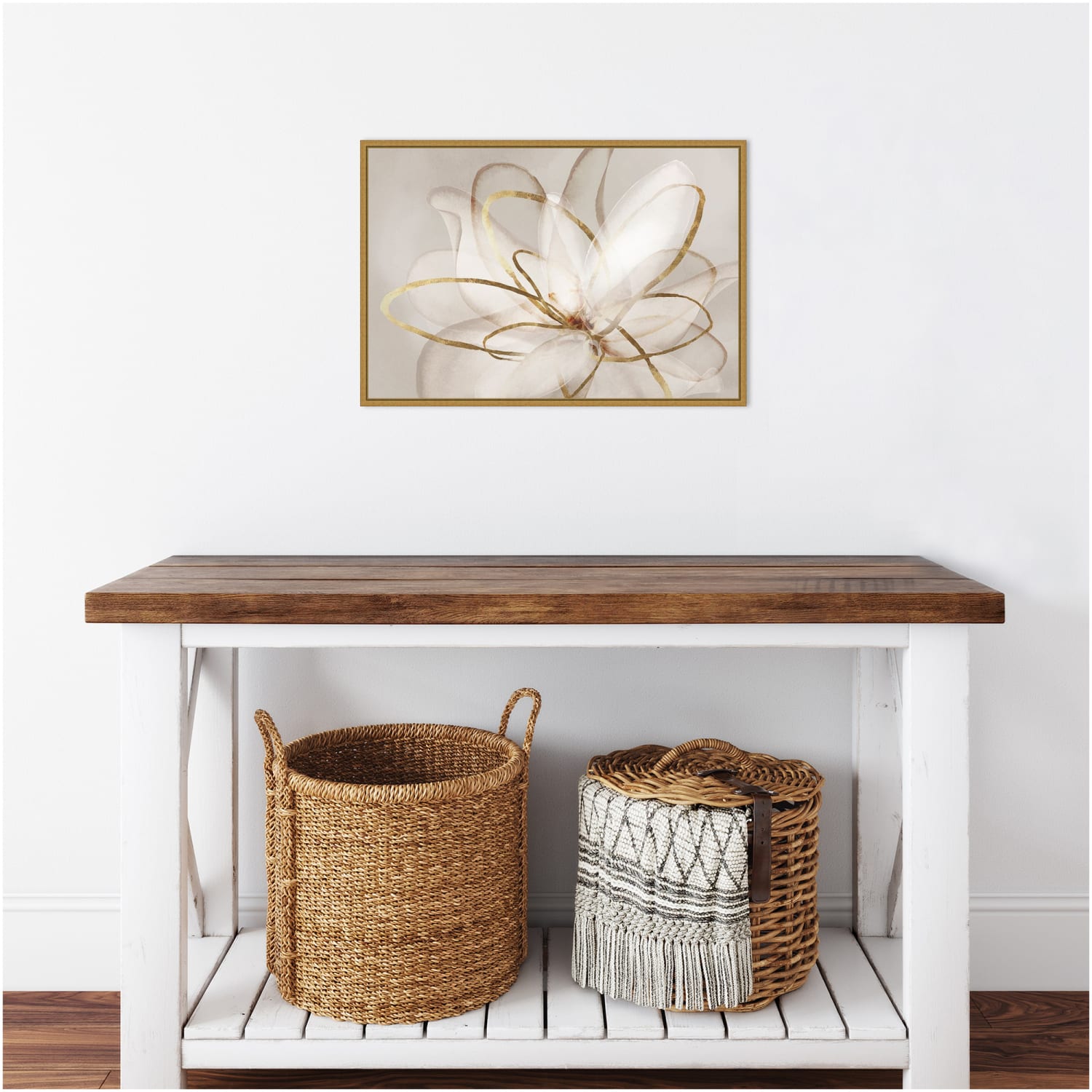 Amanti Art Transparent Beauty III Floral by Eva Watts Framed Canvas Wall Art Print, 16inH x 23inW, Gold - Image 6