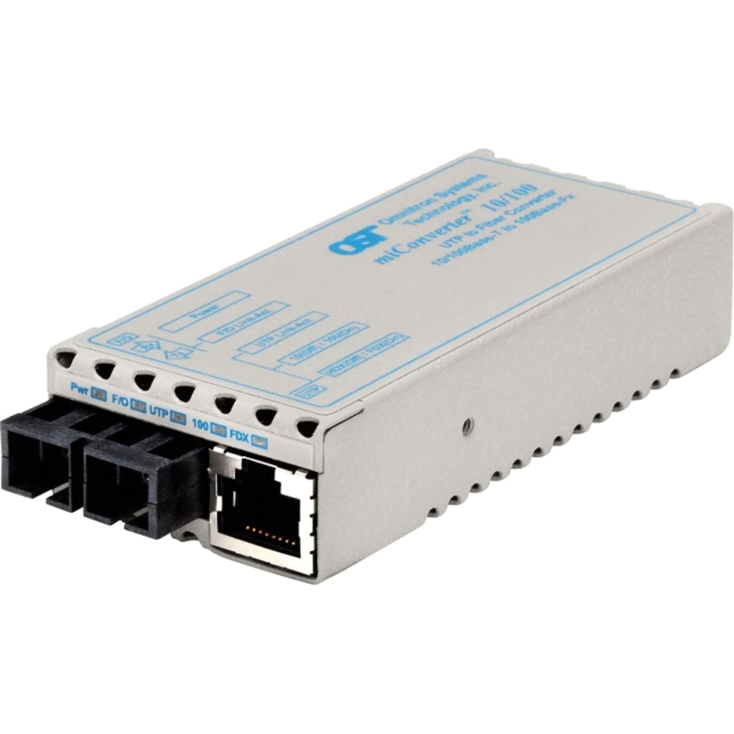 Omnitron miConverter 10/100 Plus - Fiber media converter - 100Mb LAN - 10Base-T, 100Base-FX, 100Bas - 112321 - Image 3