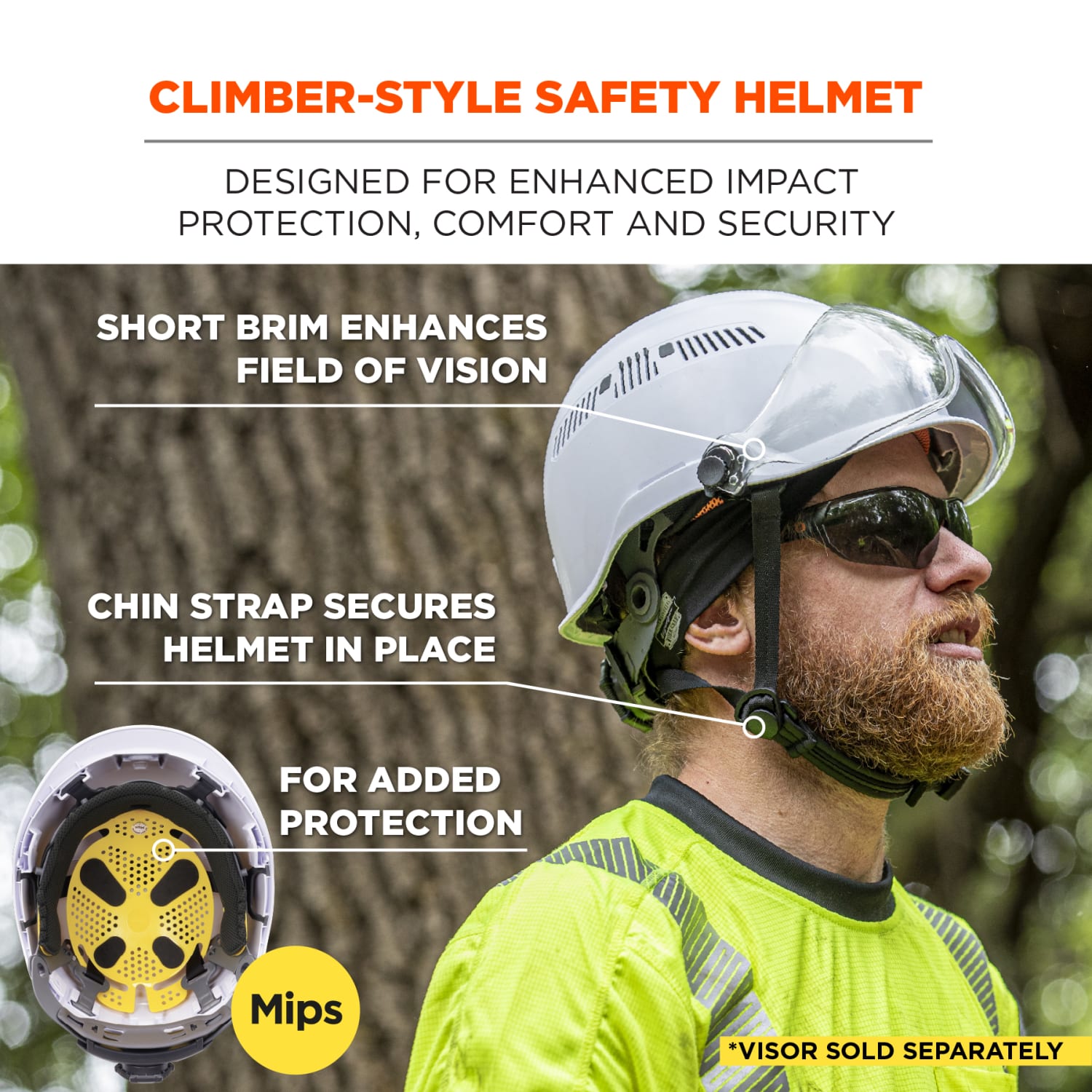 Ergodyne Skullerz 8975-MIPS Class C Safety Helmet With MIPS Technology, White - Image 3