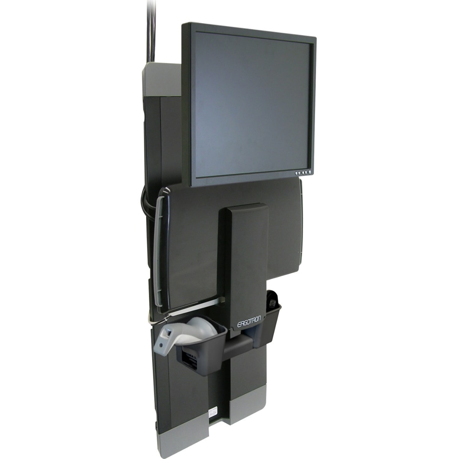 Ergotron StyleView Lift for Flat Panel Display, Keyboard, Mouse - Black - 24in Screen Support - 33 lb Load Capacity - 75 x 75, 100 x 100 - VESA Mount Compatible - Steel - Image 3