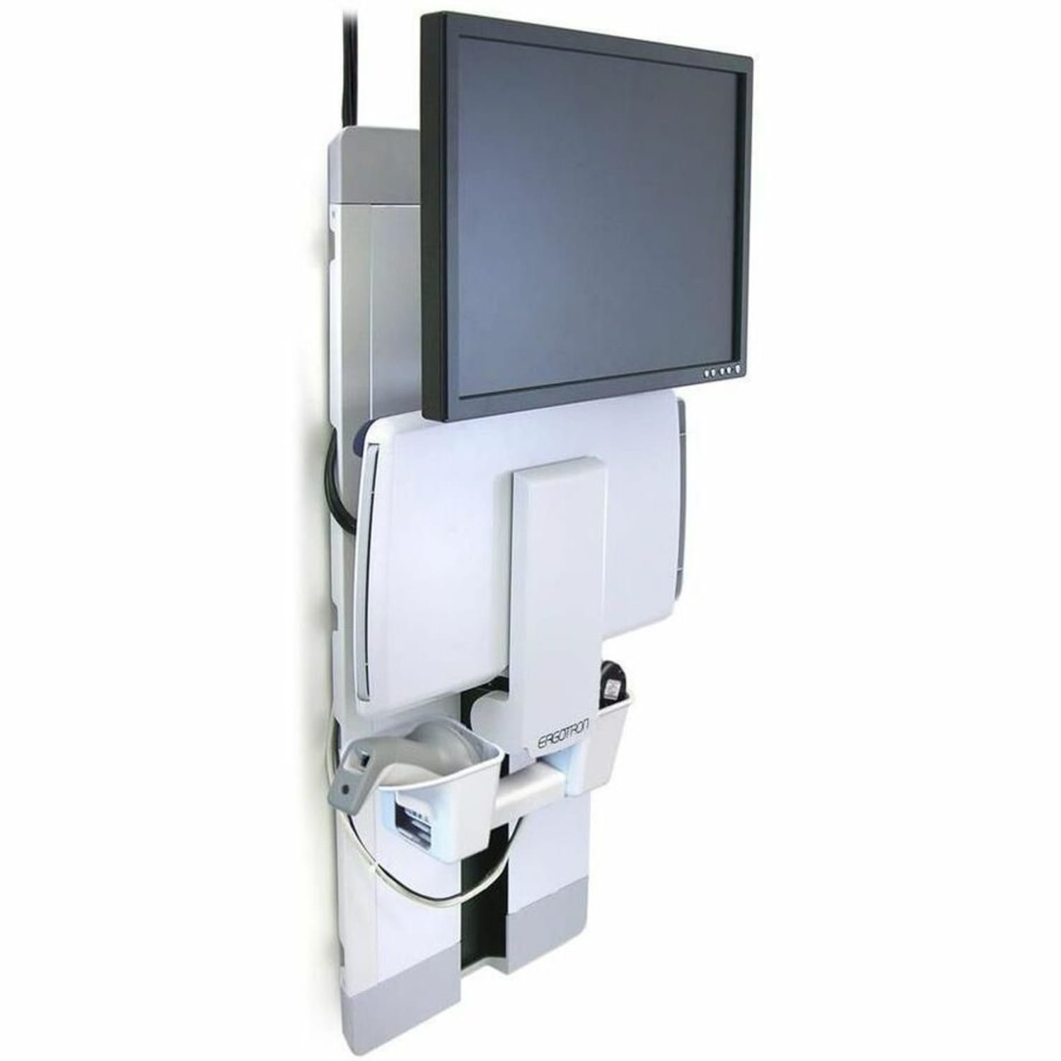 Ergotron StyleView 60-609-216 Lift for Flat Panel Display, Keyboard, Monitor - White - 24in Screen Support - 33 lb Load Capacity - 75 x 75, 100 x 100 - VESA Mount Compatible - Steel - Image 3