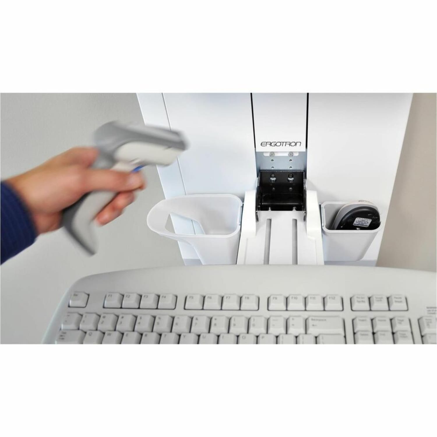 Ergotron StyleView 60-609-216 Lift for Flat Panel Display, Keyboard, Monitor - White - 24in Screen Support - 33 lb Load Capacity - 75 x 75, 100 x 100 - VESA Mount Compatible - Steel - Image 4
