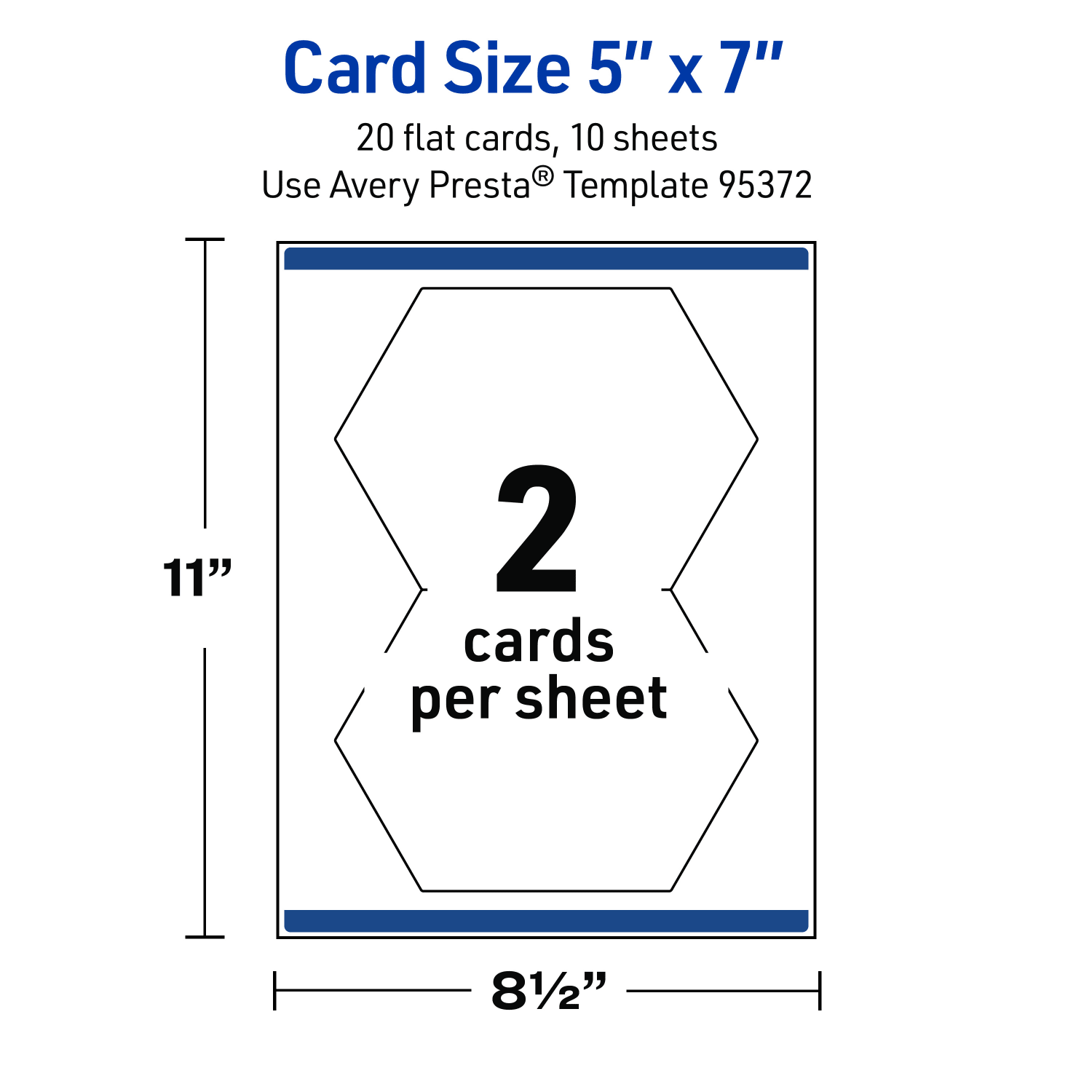 Avery Printable Flat Cards With Sure Feed Technology, 5inx7in Geo, Matte White, Pack Of 20 - Image 6