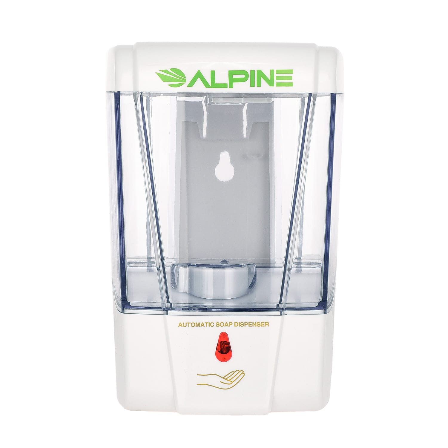 Alpine Commercial Automatic Touch-Free Liquid Soap And Gel Hand Sanitizer Dispenser, White - Image 4
