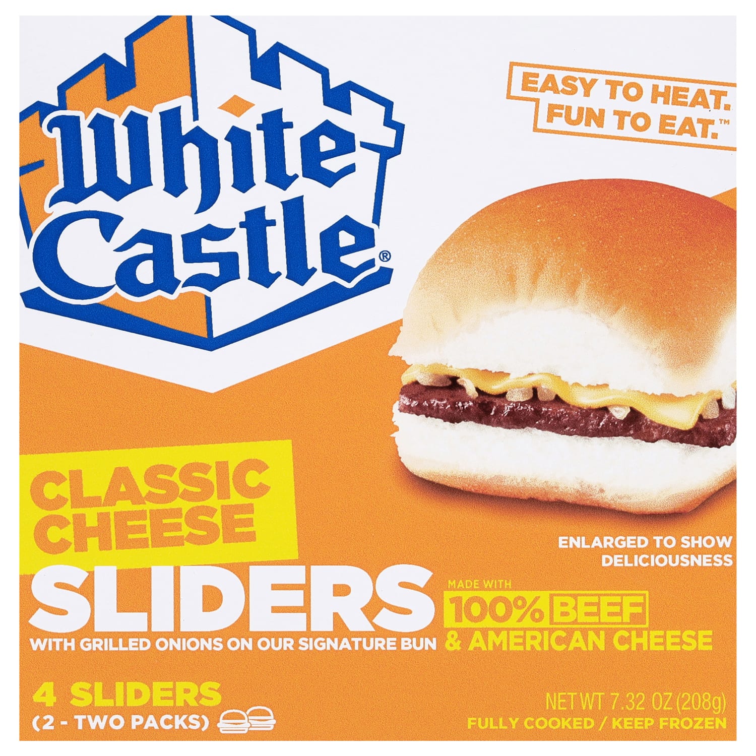 White Castle Individually Wrapped Cheeseburger Sliders, 7.32 Oz, 4 Sliders Per Pack, Box Of 6 Packs - Image 4