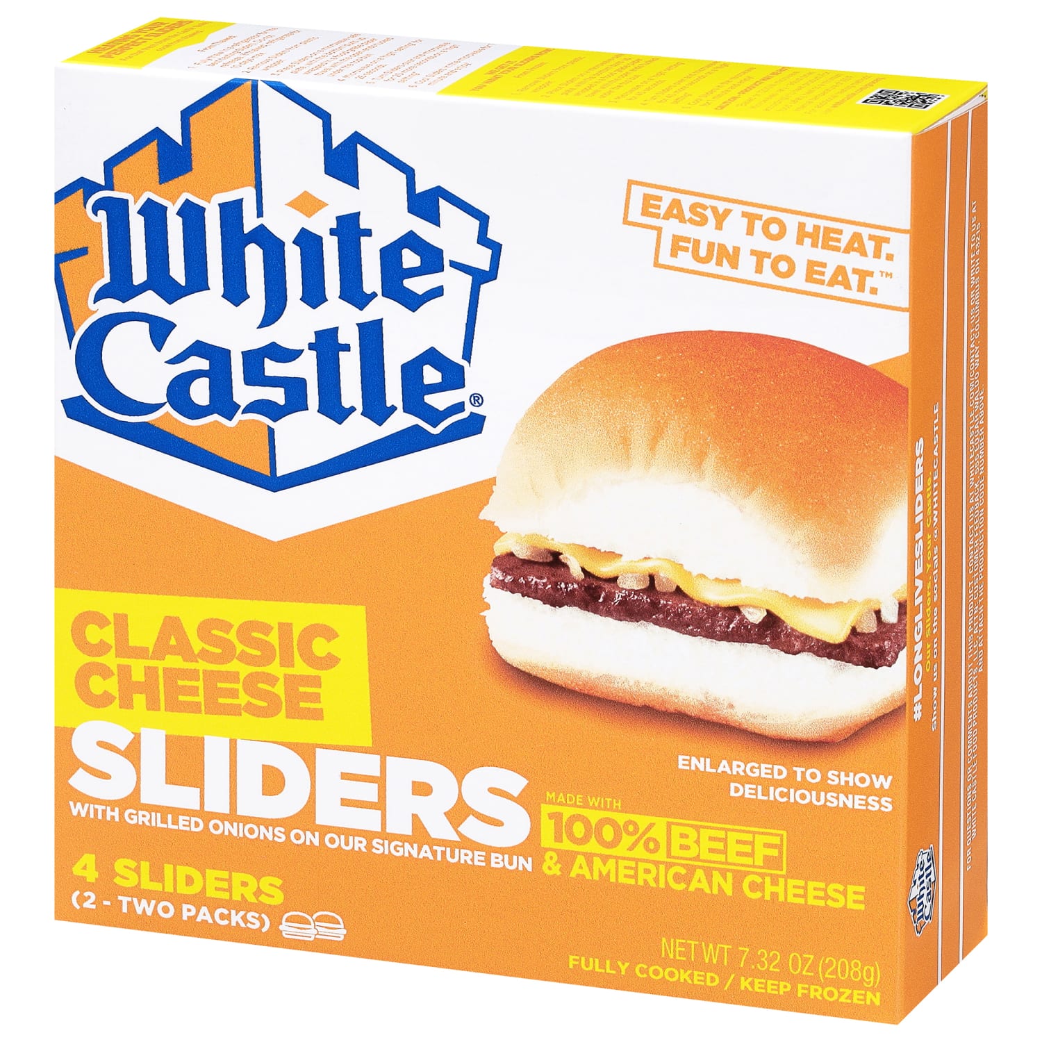 White Castle Individually Wrapped Cheeseburger Sliders, 7.32 Oz, 4 Sliders Per Pack, Box Of 6 Packs - Image 6