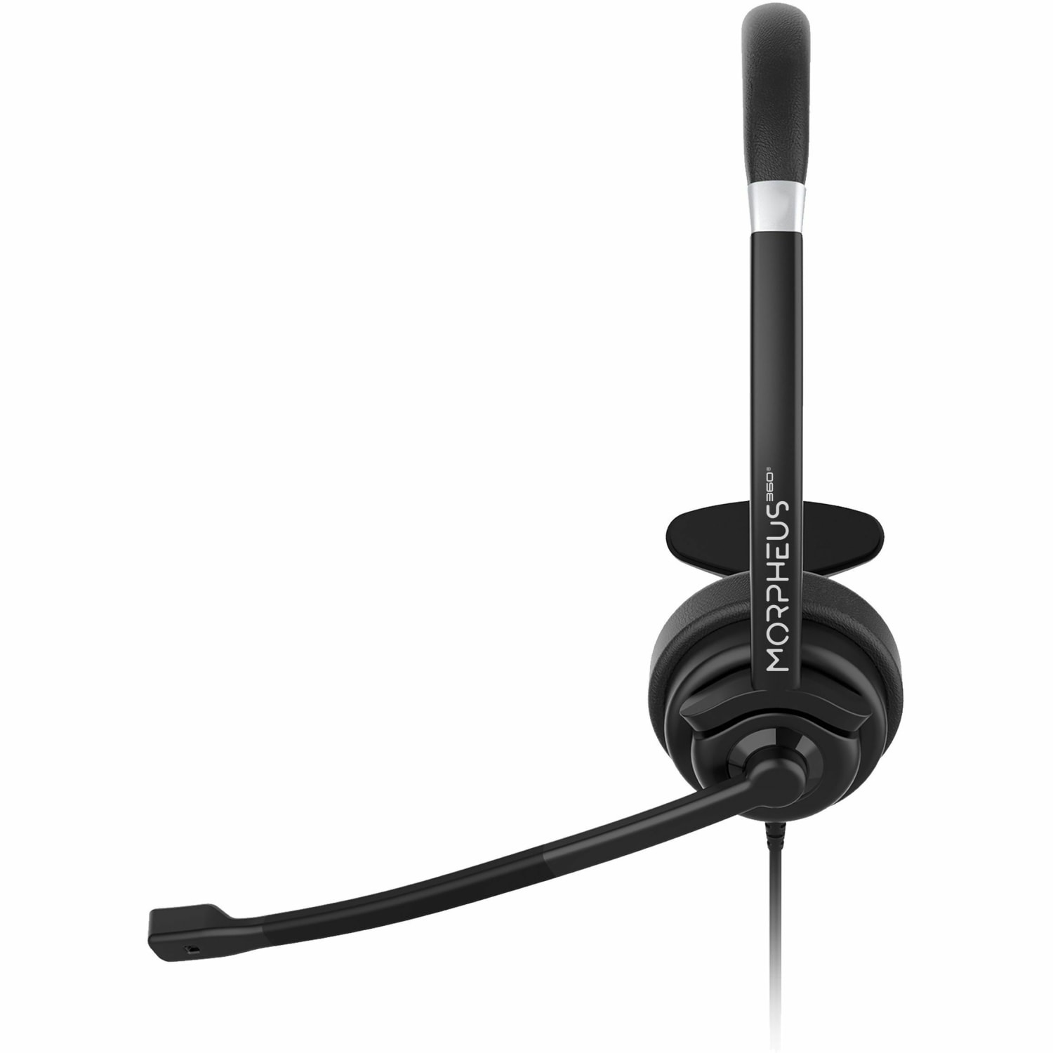 Morpheus 360 Connect USB Mono Headset with Boom Microphone - Noise Cancelling - Reversible Design - Protein Leather Ear Cushion - In-Line Volume Controls - Mute button - Black - HS5200MU - Wired - Adjustable Headband - 32 Ohm - 20 Hz - 20 kHz - Image 4