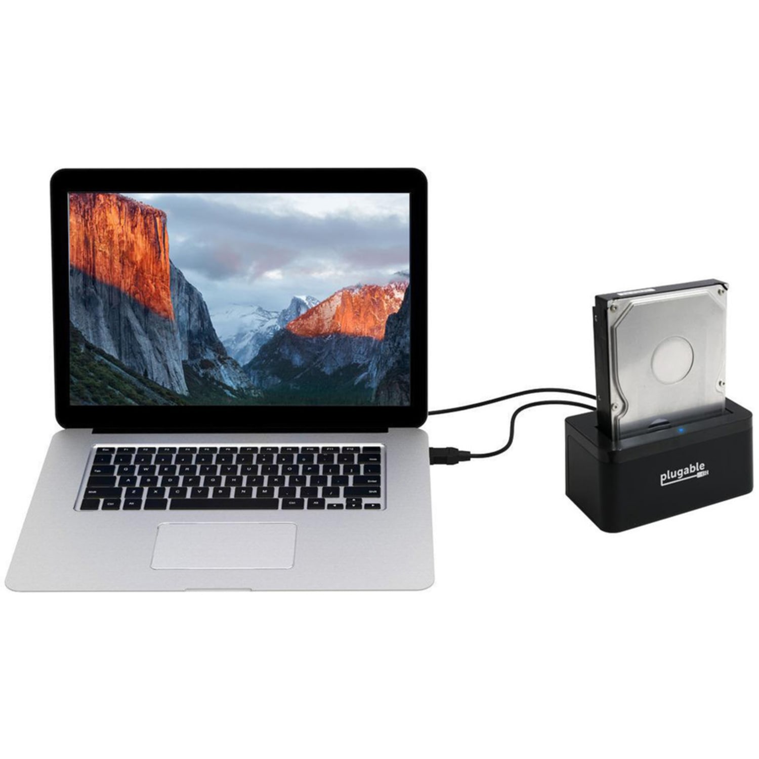 Plugable USB 3.1 Gen 2 10Gbps SATA Upright Hard Drive Dock and SSD Dock - Includes both USB-C and USB 3.0 cables, supports 10TB+ drives, Driverless - Image 5