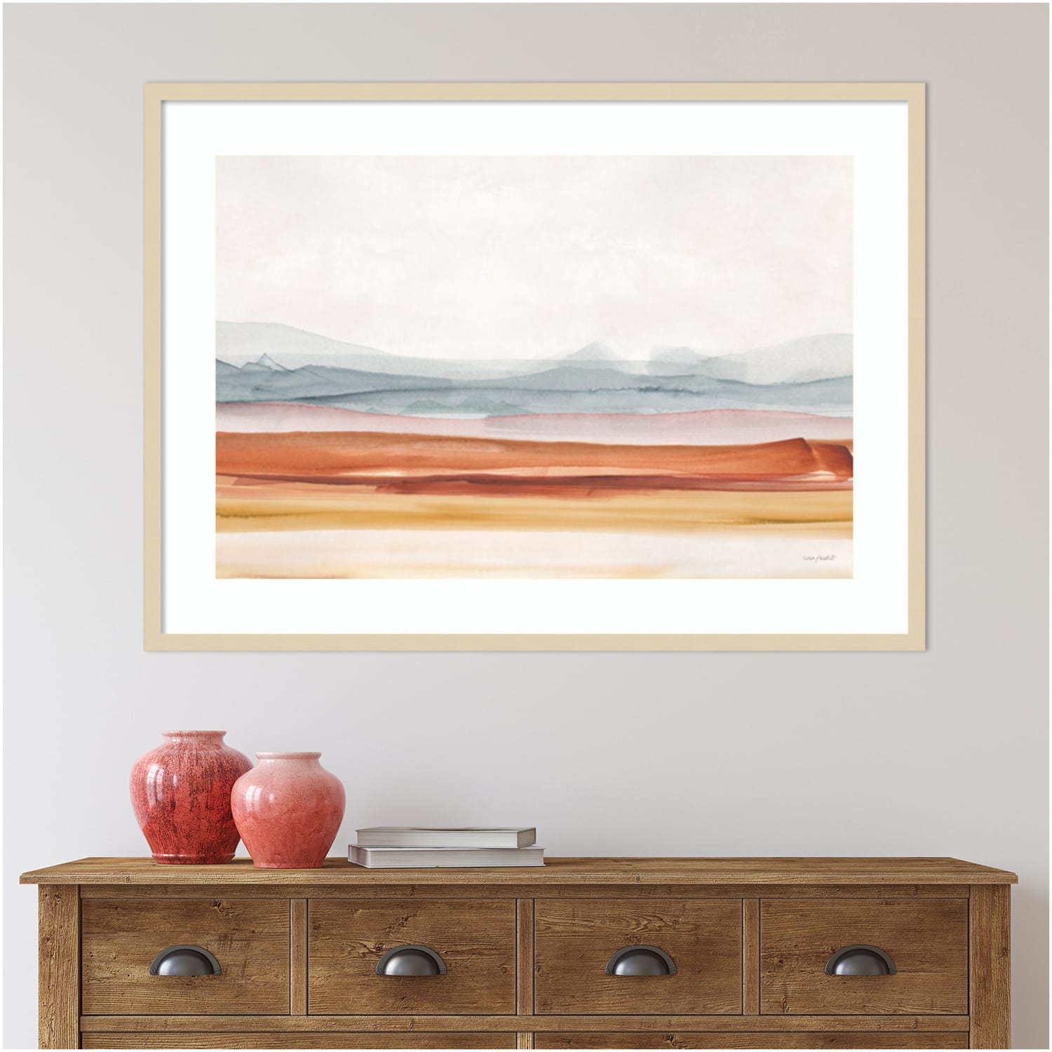 Amanti Art Sierra Hills 01 by Lisa Audit Wood Framed Wall Art Print, 41inW x 30inH, Natural - Image 5