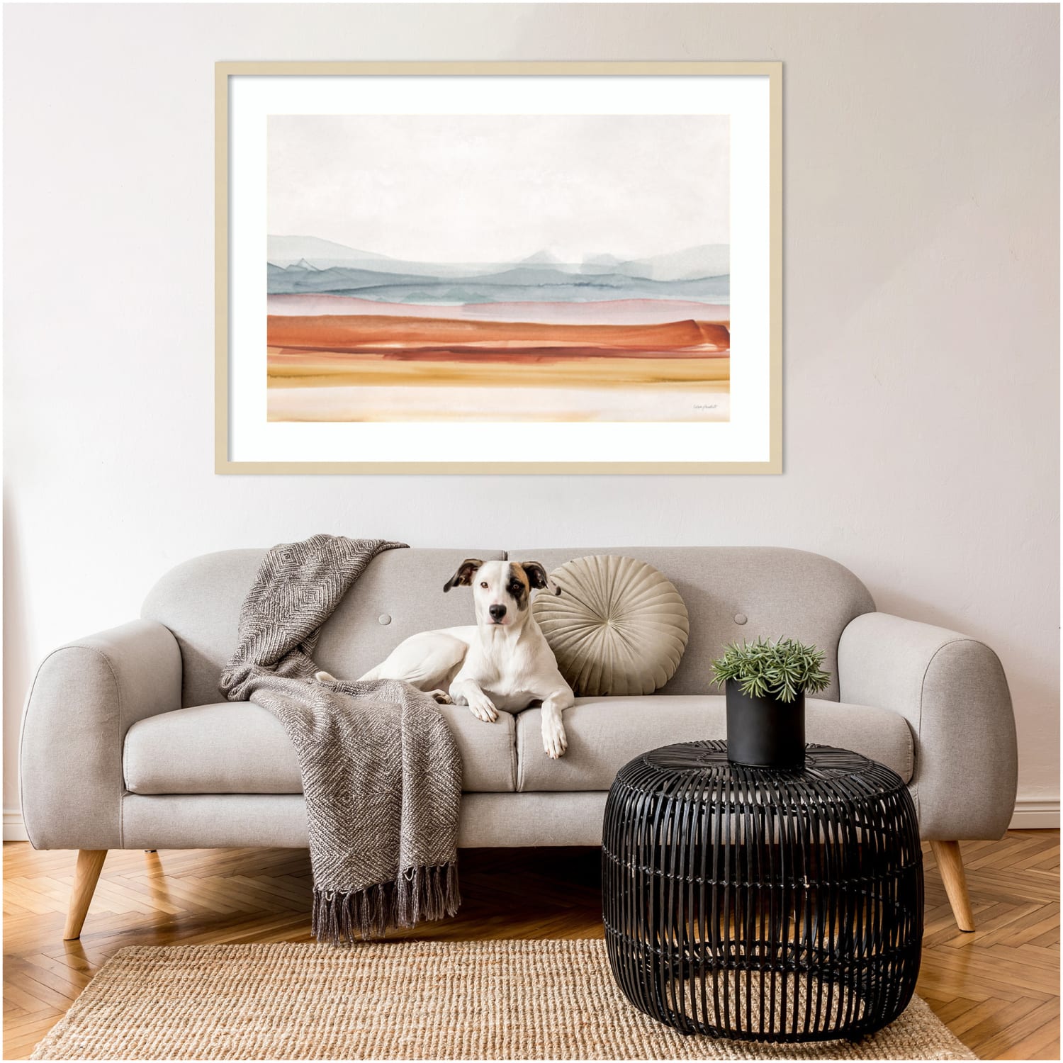 Amanti Art Sierra Hills 01 by Lisa Audit Wood Framed Wall Art Print, 41inW x 30inH, Natural - Image 6
