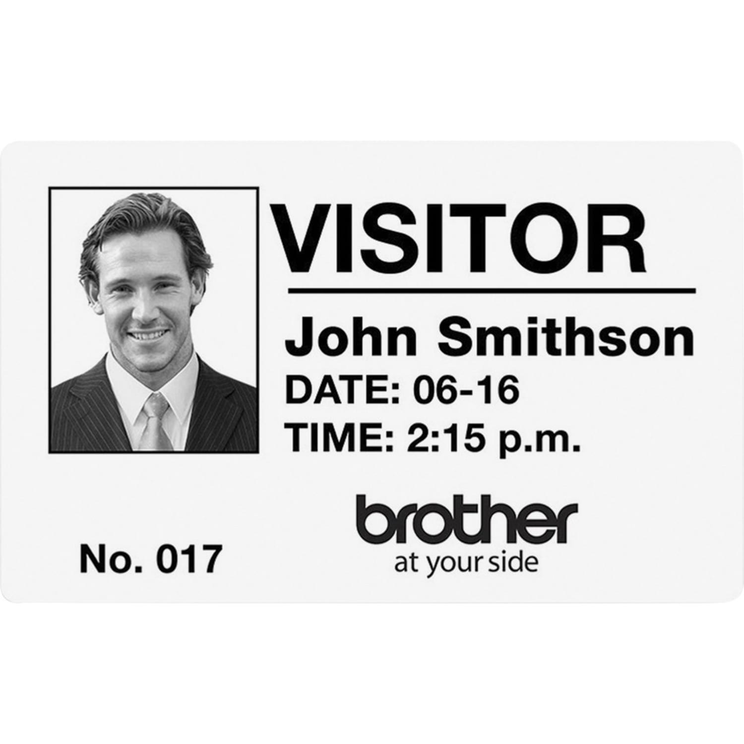 Brother Genuine DK-12343PK Die-Cut Name Badge Paper Labels, 2-5/16in x 3-7/16in, White, 260 Labels Per Roll, Box Of 3 Rolls - Image 6