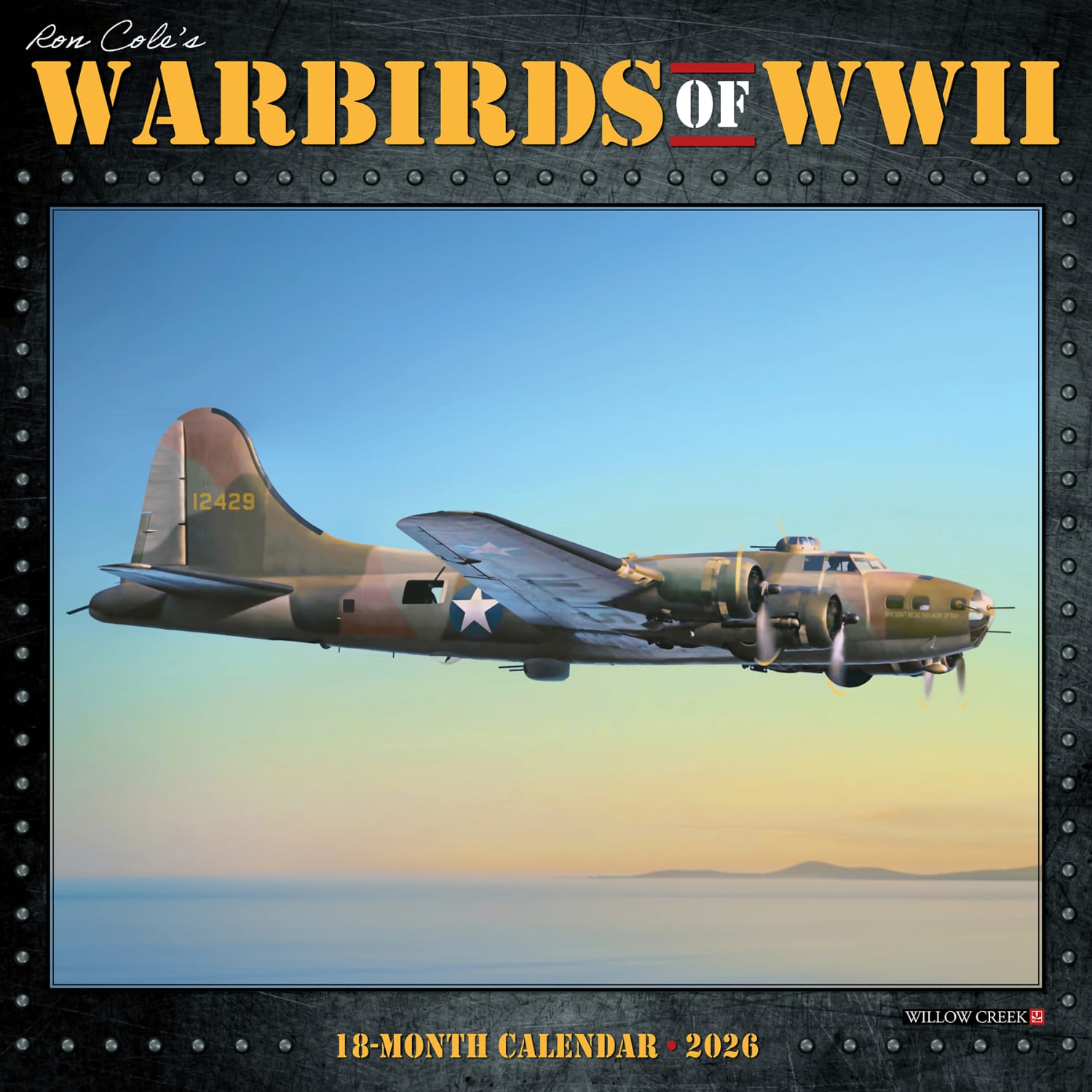 2026 Willow Creek Press Scenic Monthly Wall Calendar, 12in x 12in, Warbirds of WWII, January To December, 53096 - Image 3