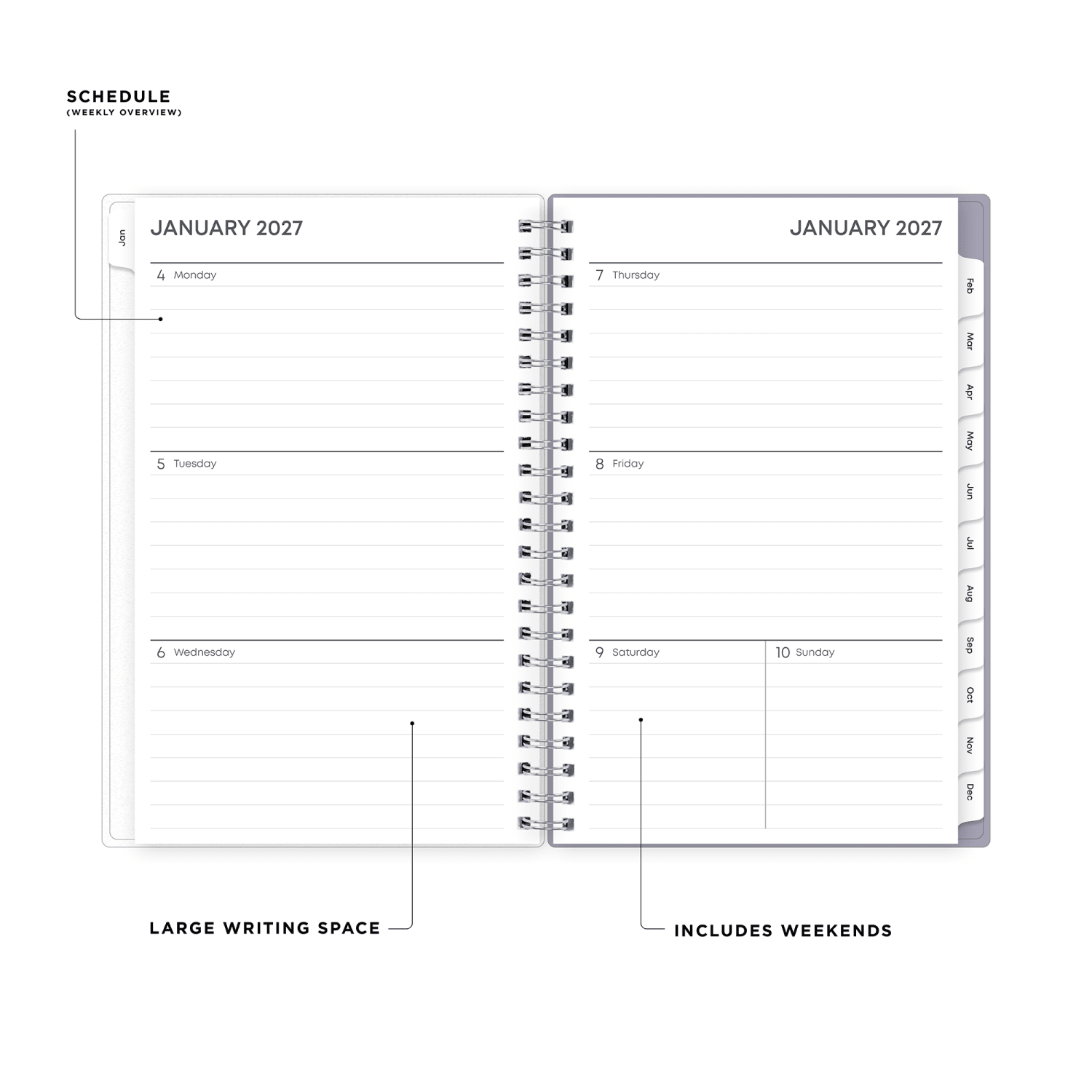 2027 Blue Sky Rue Du Flore Weekly/Monthly Planning Calendar, 5x8, 0%, Frosted PP, Jan-Dec, RY27 - Image 3