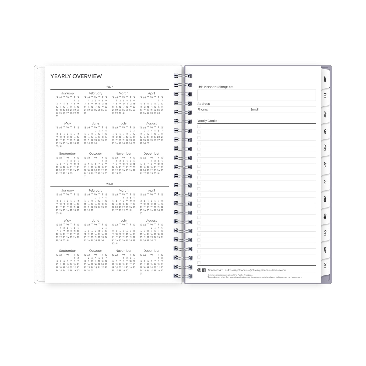 2027 Blue Sky Rue Du Flore Weekly/Monthly Planning Calendar, 5x8, 0%, Frosted PP, Jan-Dec, RY27 - Image 5