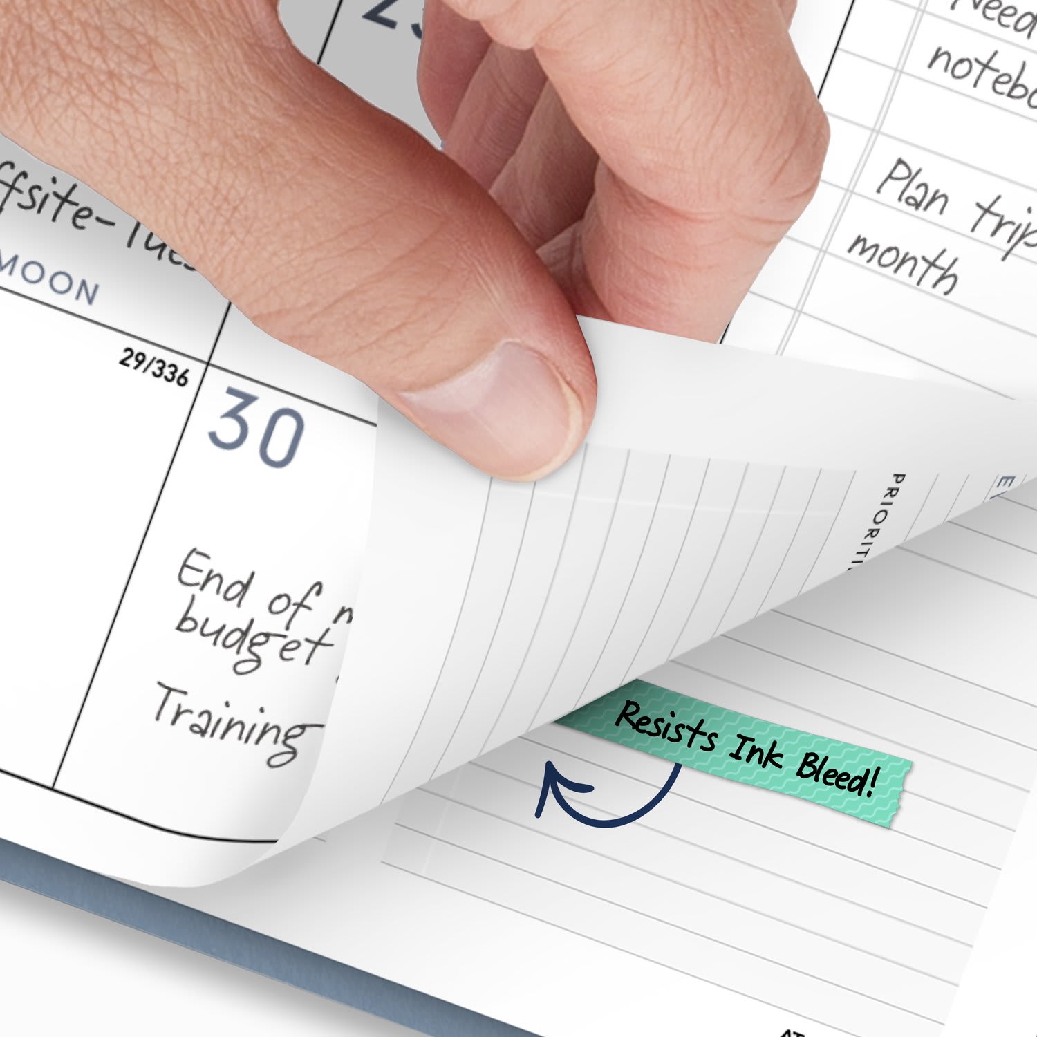 AT-A-GLANCE Contemporary 2027 Weekly Monthly Planner, Drizzle, Large, 8 1/4in x 11in - Image 5