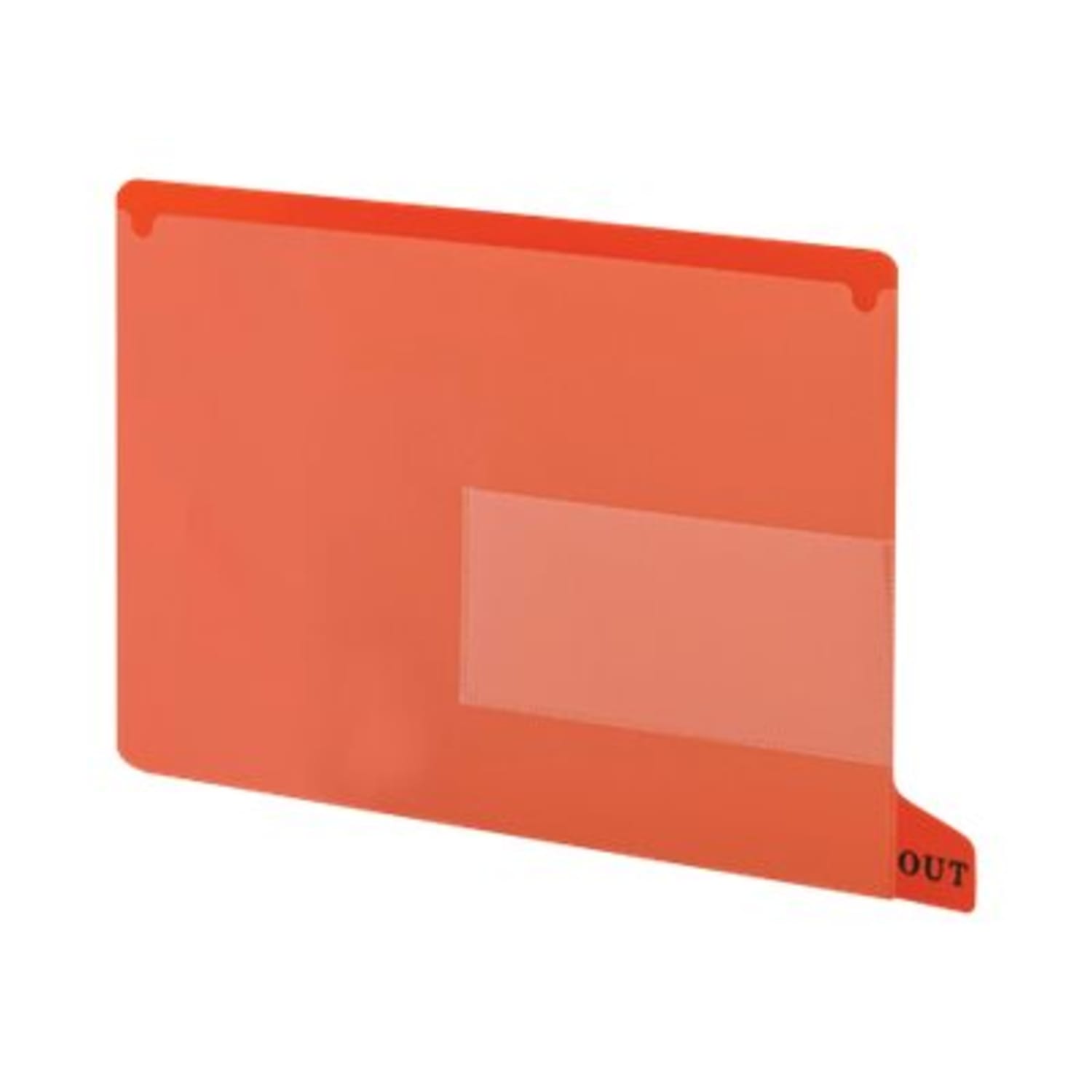 Smead Durable Poly End-Tab Out Guides, Bottom Position Tab, Letter Size, Red, Pack Of 25 - Image 3