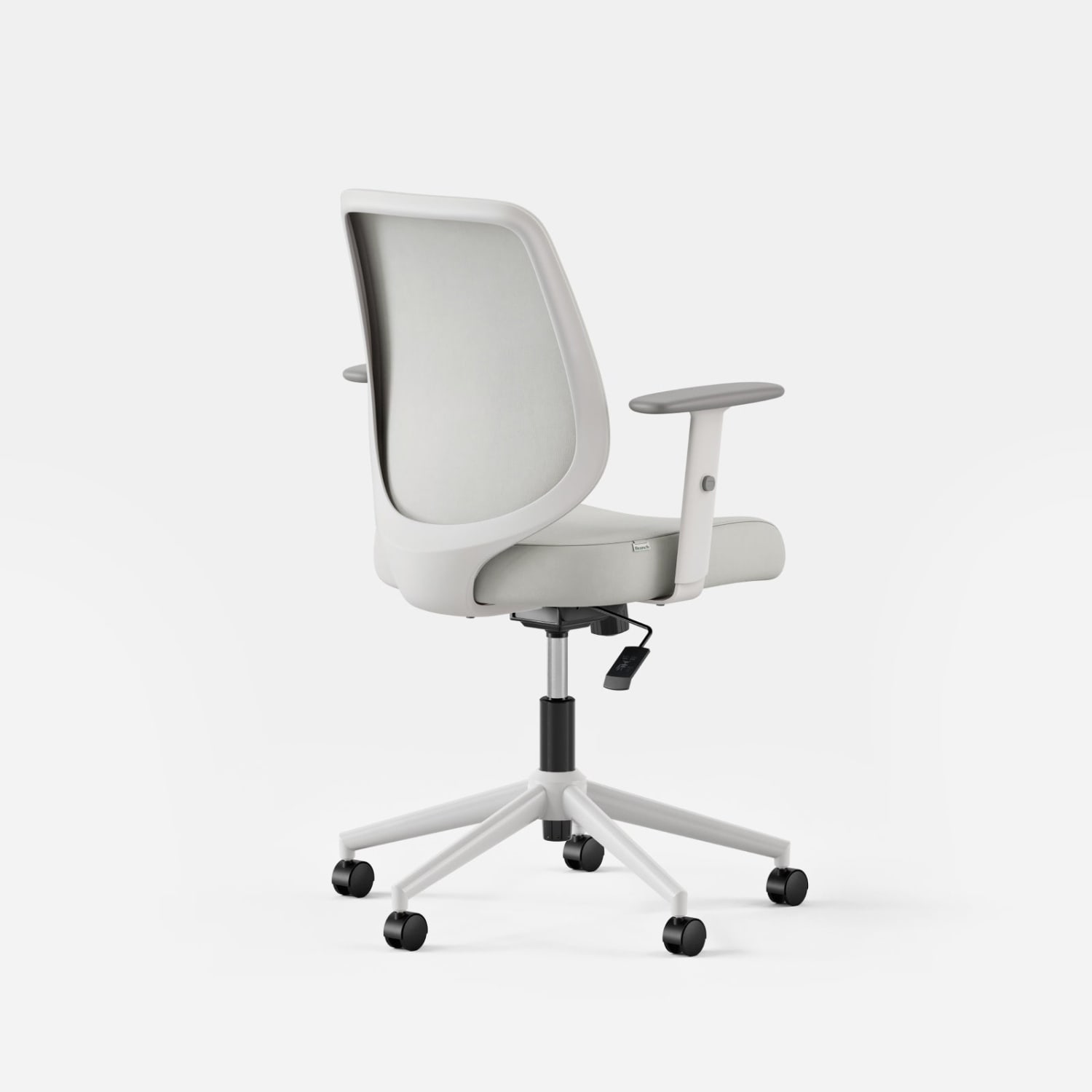 Branch Furniture Daily Ergonomic Vegan Leather Mid-Back Task Chair, Limestone - Image 4