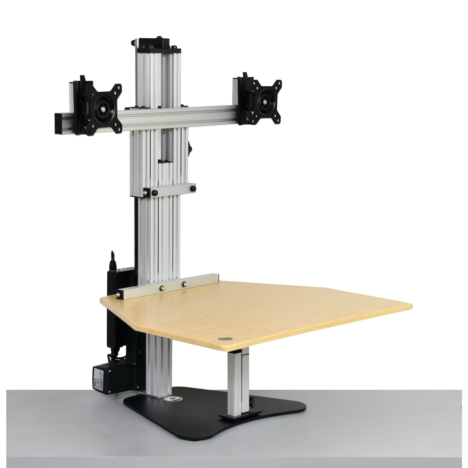 Ergo Desktop Electric Kangaroo Elite Stand, 27 1/2inH x 28inW x 28inD, Putty, Standard Delivery - Image 4