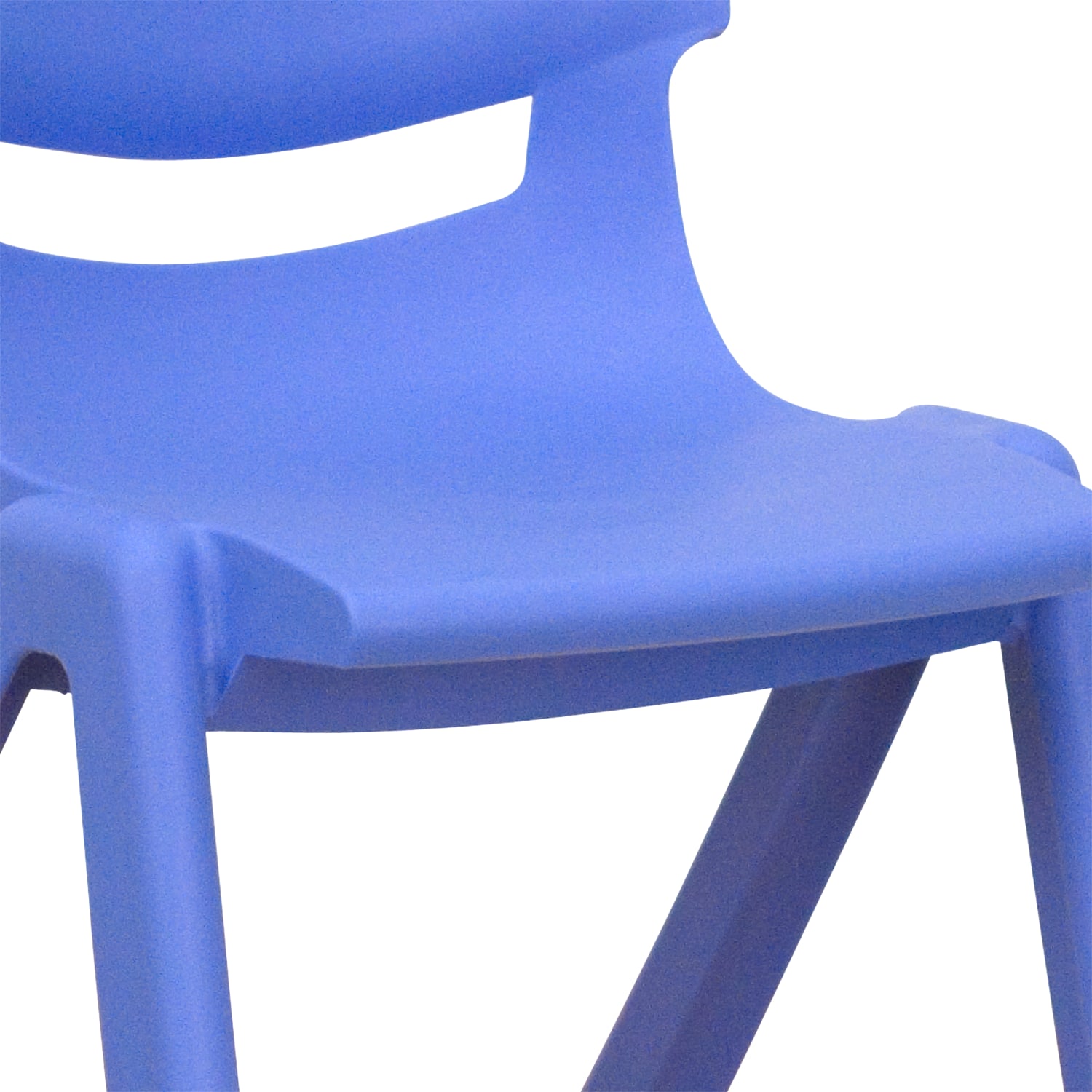 Flash Furniture Plastic Stackable School Chairs With 12in Seat Height Blue Set Of 2 Chairs PopularChairscom