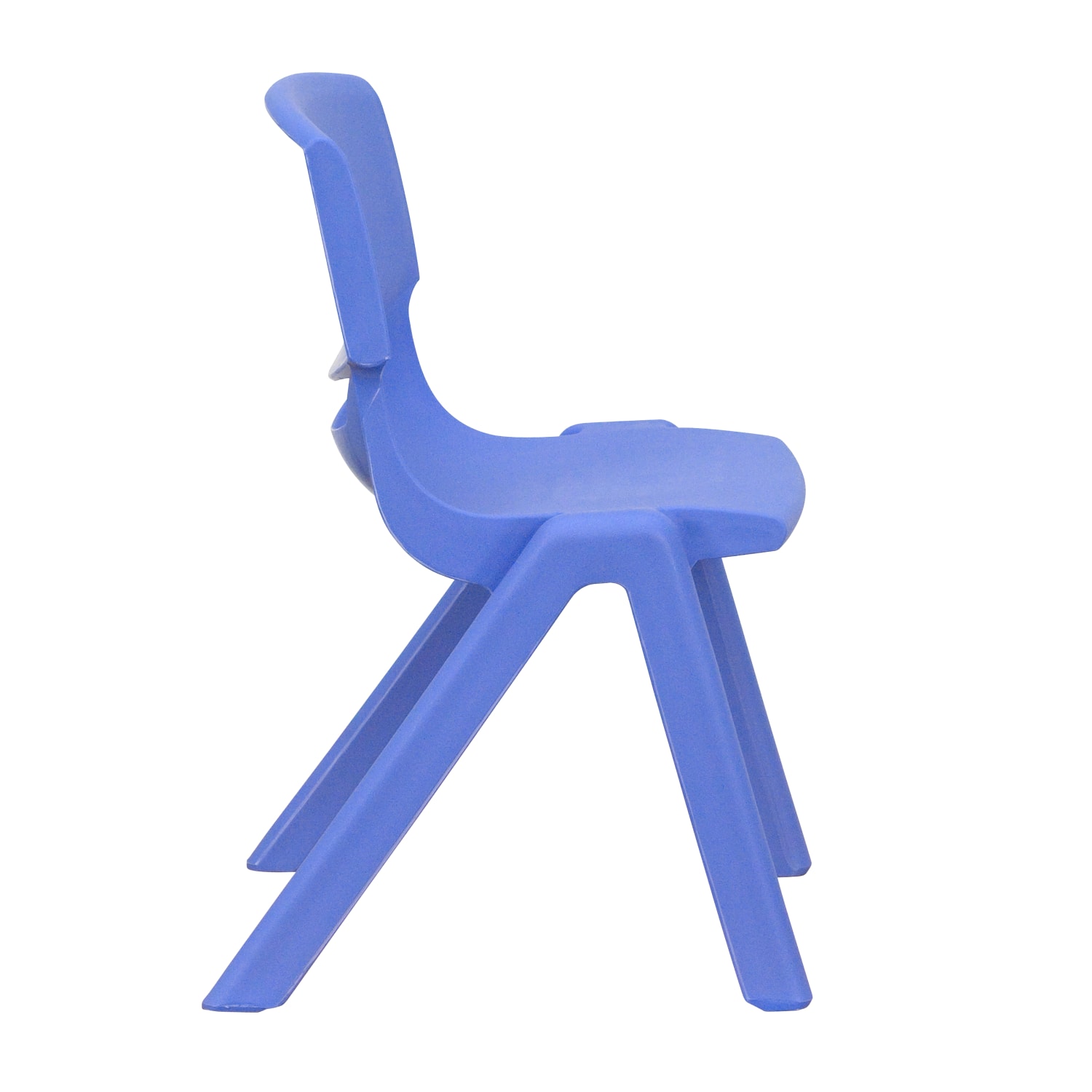 Flash Furniture Plastic Stackable School Chairs With 12in Seat Height Blue Set Of 2 Chairs PopularChairscom