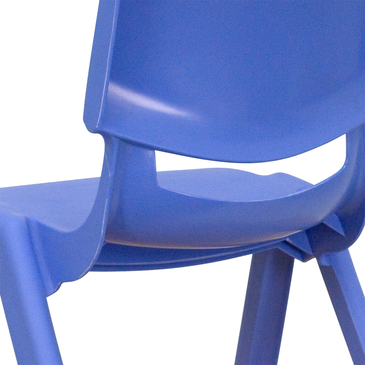 Flash Furniture Plastic Stackable School Chairs With 12in Seat Height Blue Set Of 2 Chairs PopularChairscom