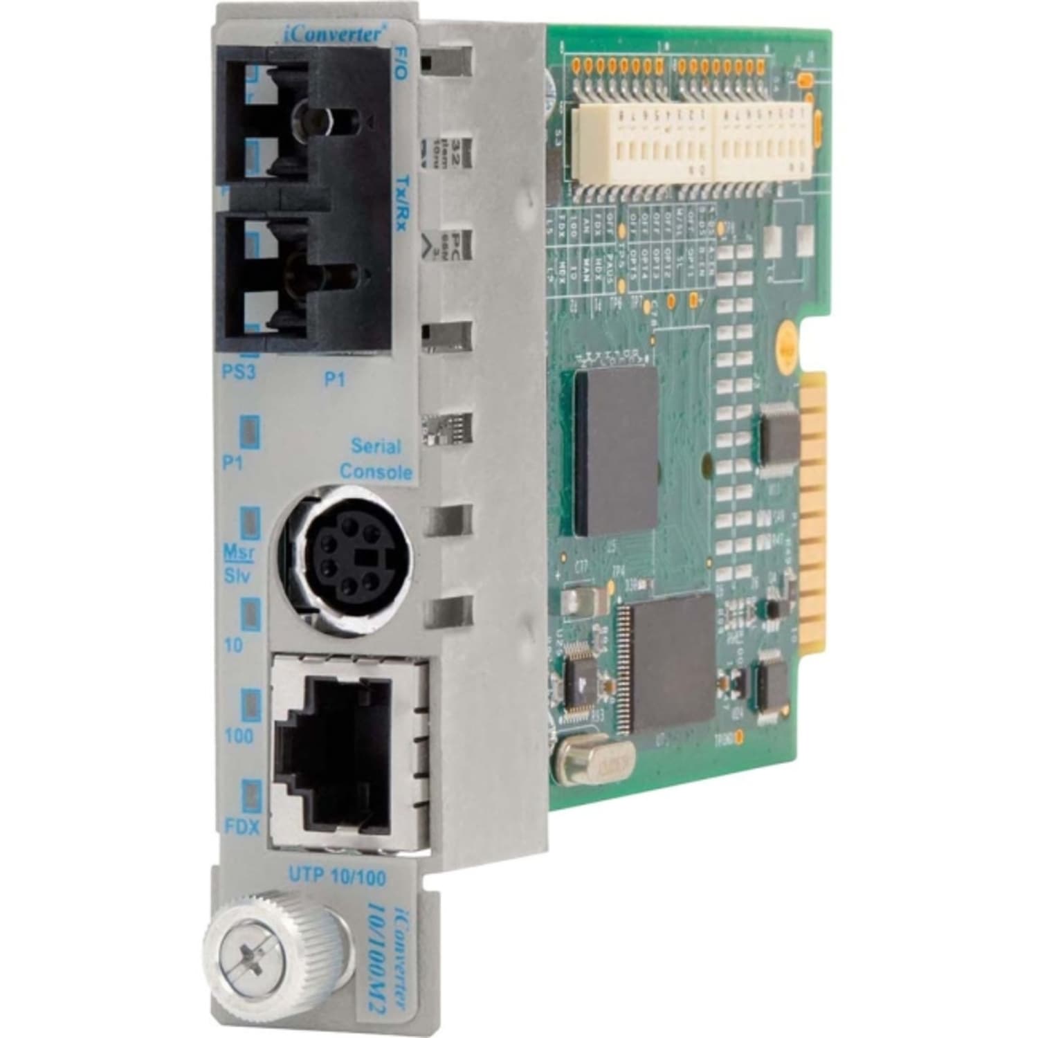 Omnitron Systems iConverter 8903N-1 Network Media Converter - 1 x Network (RJ-45) - 1 x SC Ports - 10/100Base-TX, 100Base-FX - 18.64 Mile - Internal - Image 3