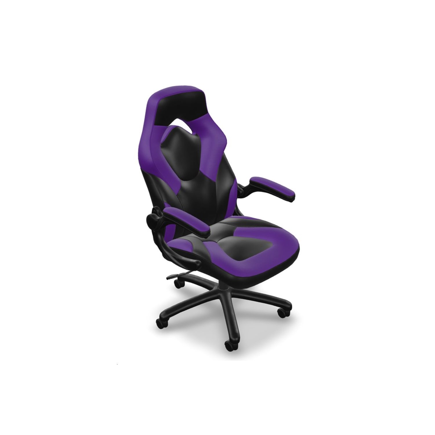 Respawn Racing Style Ergonomic Bonded Leather Computer Gaming Chair, Purple - Image 9