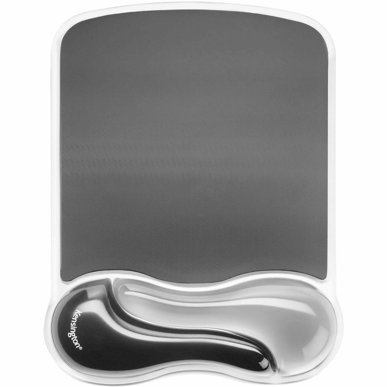 Kensington Duo Gel Mouse Pad Wrist Rest - 1.70in x 11.40in Dimension - Gray - Gel - 1 Each - Image 3