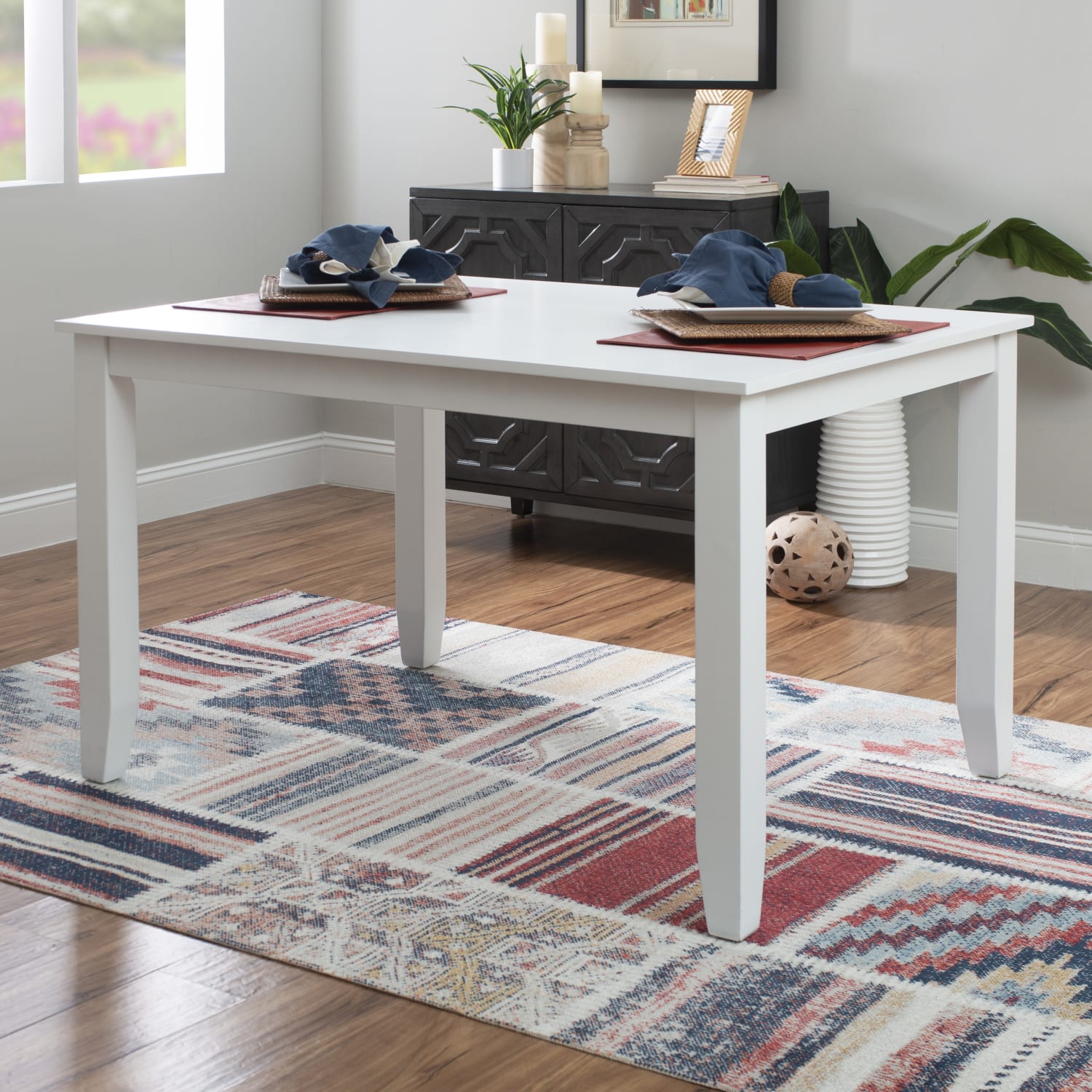 Powell Atwood Rectangle Dining Table, 30inH x 48inW x 36inD, White - Image 5
