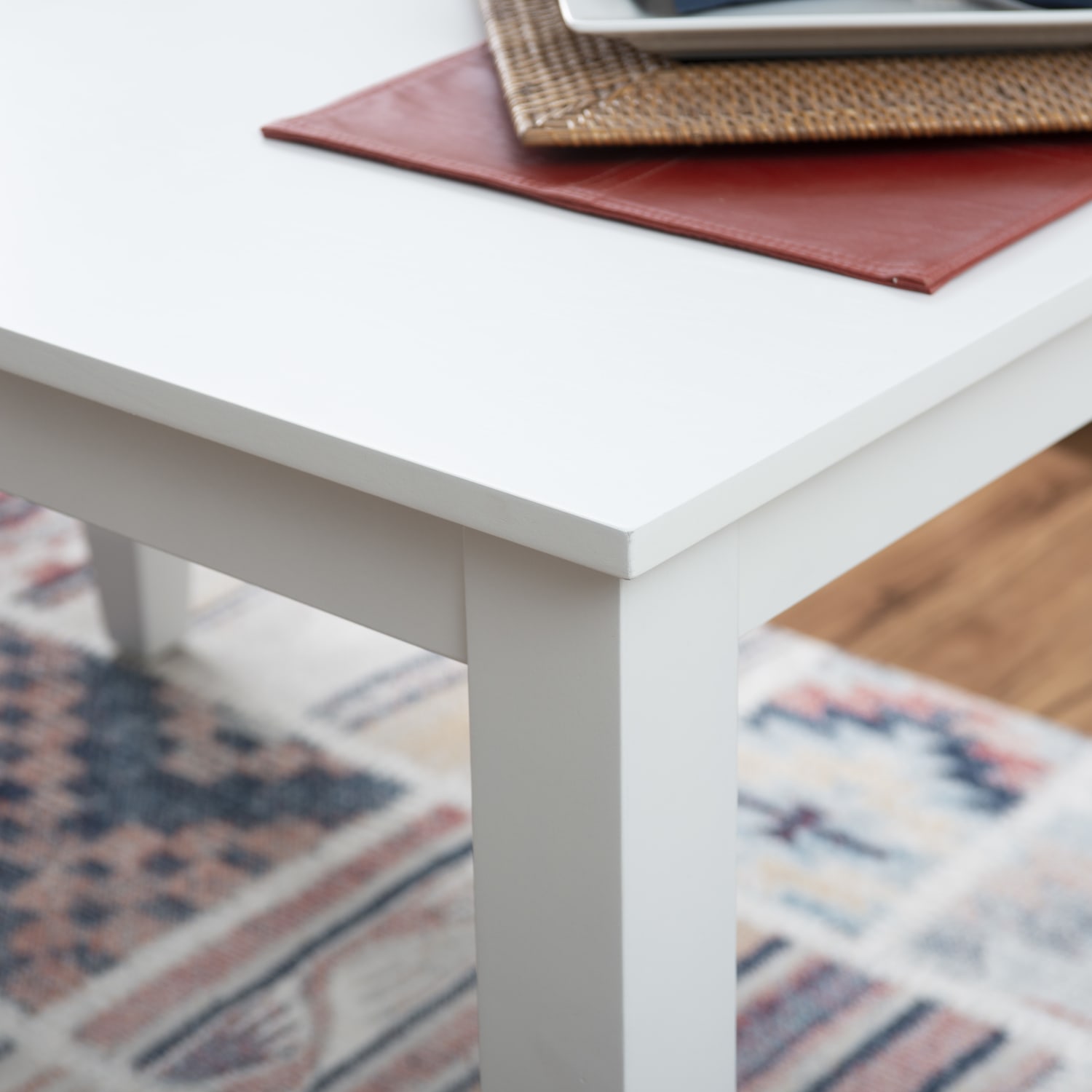 Powell Atwood Rectangle Dining Table, 30inH x 48inW x 36inD, White - Image 6