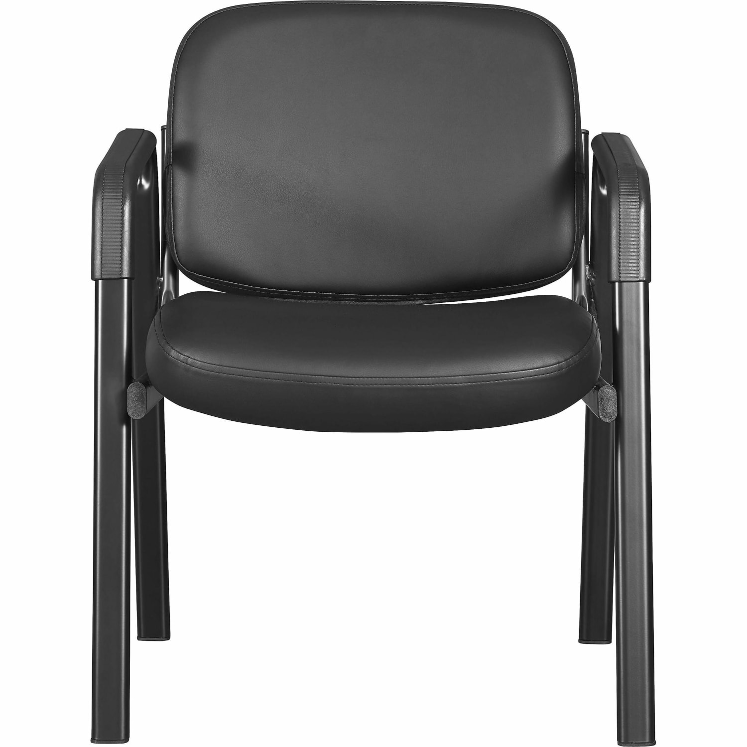 Lorell Deluxe Leather 4 Leg Guest Chair  Leather Plywood Seat Material  Leather Plywood Back Material  84594 PopularChairscom