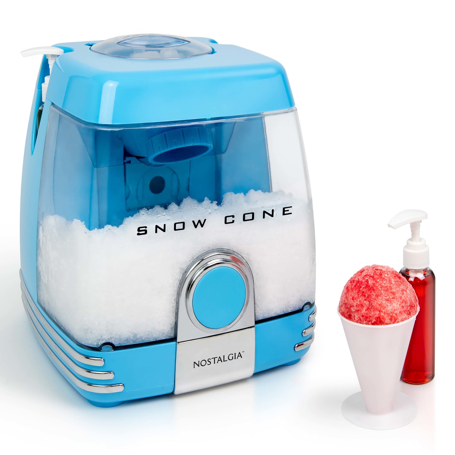 Nostalgia NSC7BL Snow Cone Maker, 12in x 13in, Blue - Image 3