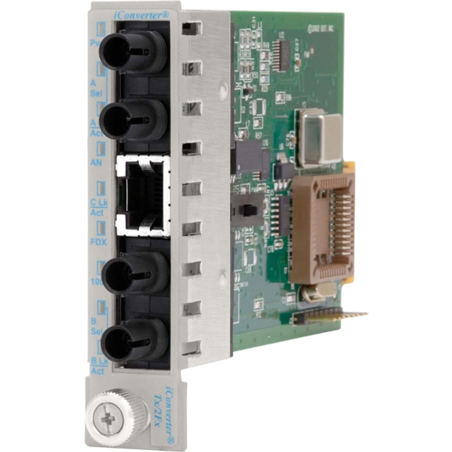 Omnitron Systems iConverter Tx/2Fx Redundant Fast Ethernet Media Converter - 1 x RJ-45 , 2 x ST - 100Base-TX, 100Base-FX - Image 3