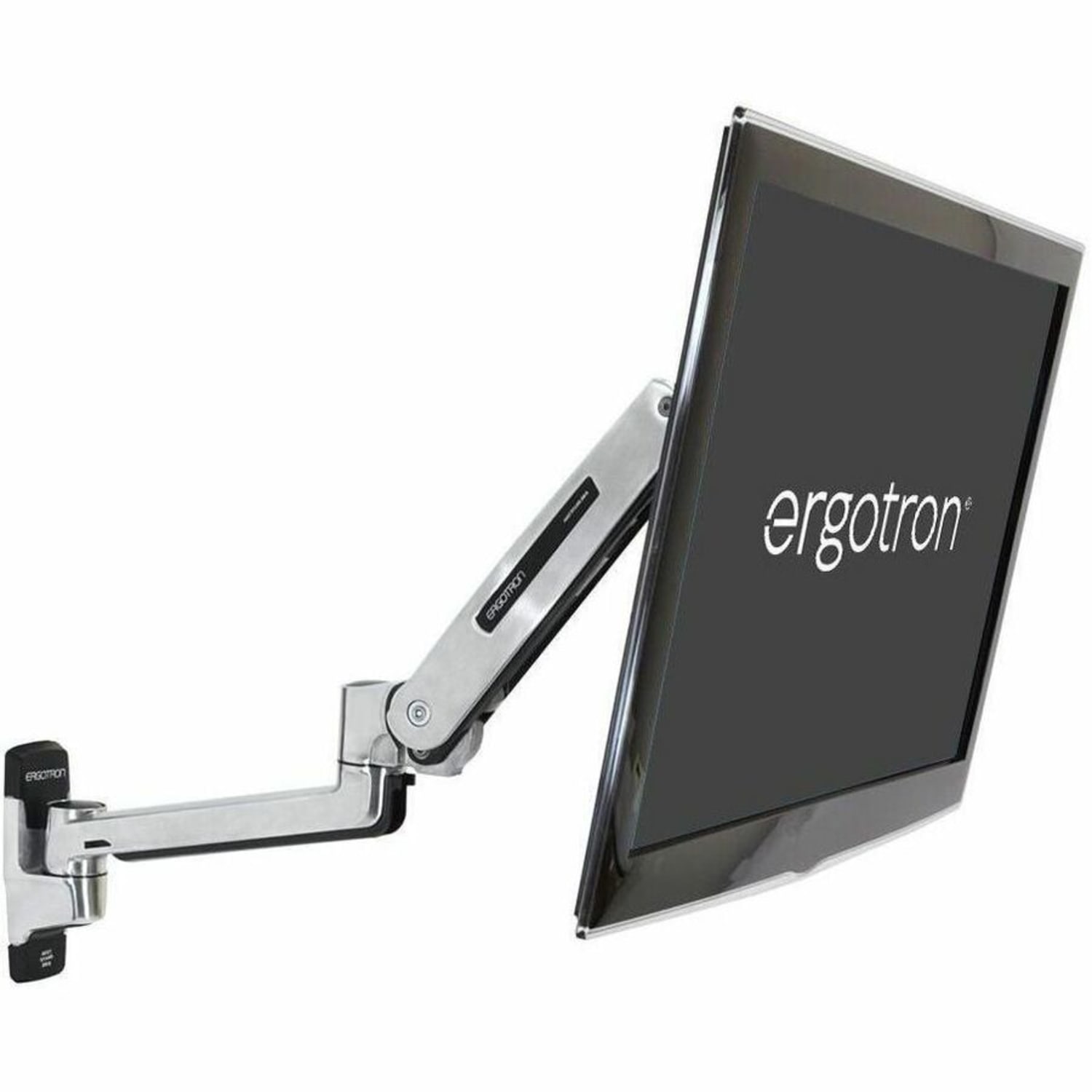 Ergotron Wall Mount for Flat Panel Display - Polished Aluminum - Adjustable - 42in Screen Support - 25 lb Load Capacity - 45353026