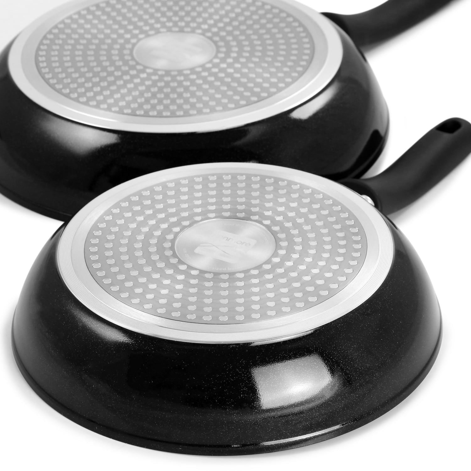 Kenmore 12-Piece Ceramic-Coated Aluminum Cookware Set, Black - Image 3
