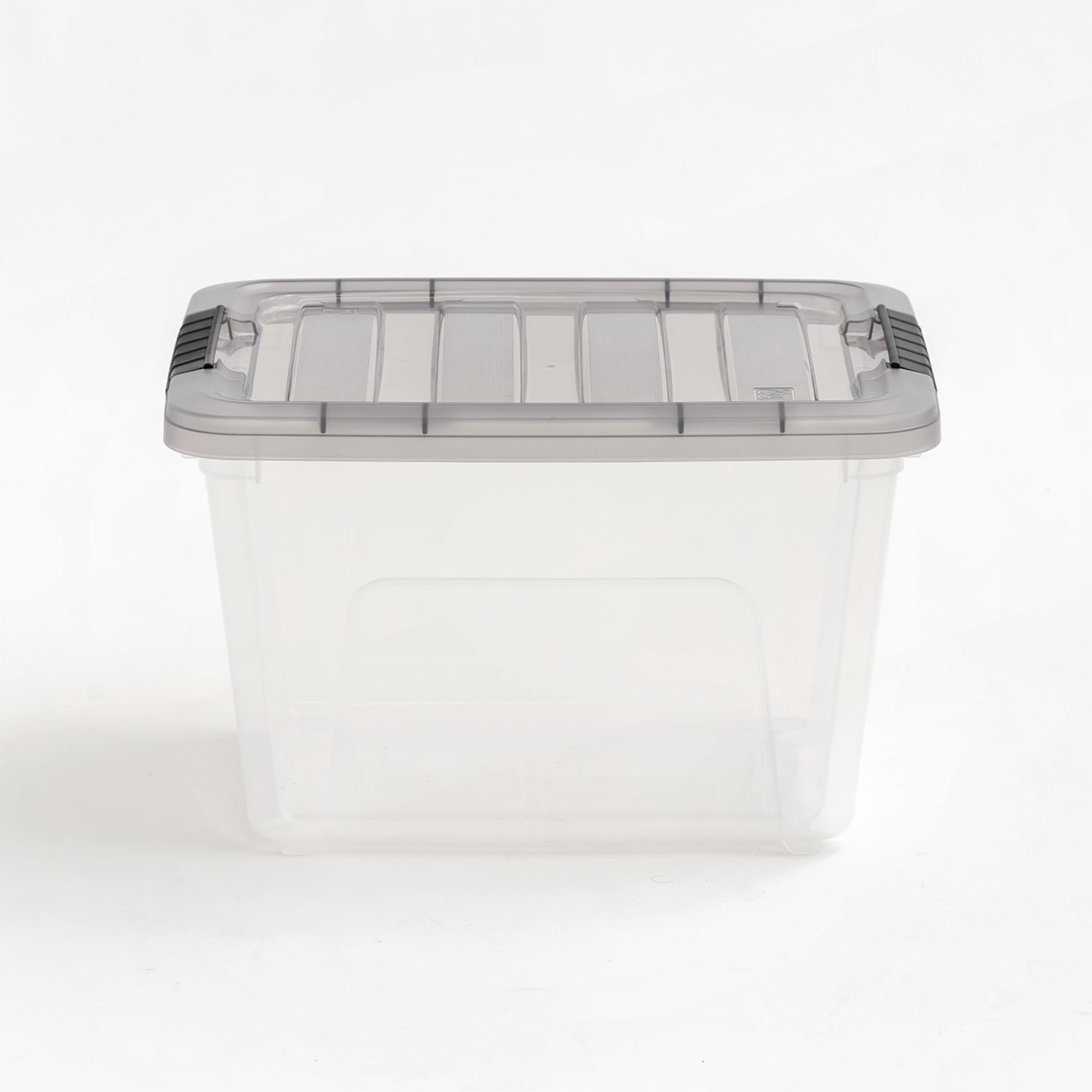 Iris Stack & Pull Storage Boxes, 4.75 Gallon, Clear/Gray, Set Of 5 Boxes - Image 4