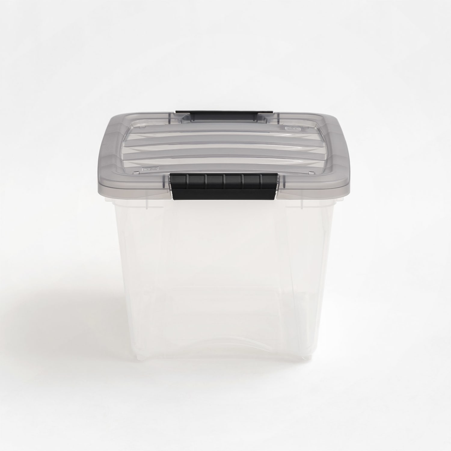 Iris Stack & Pull Storage Boxes, 4.75 Gallon, Clear/Gray, Set Of 5 Boxes - Image 5
