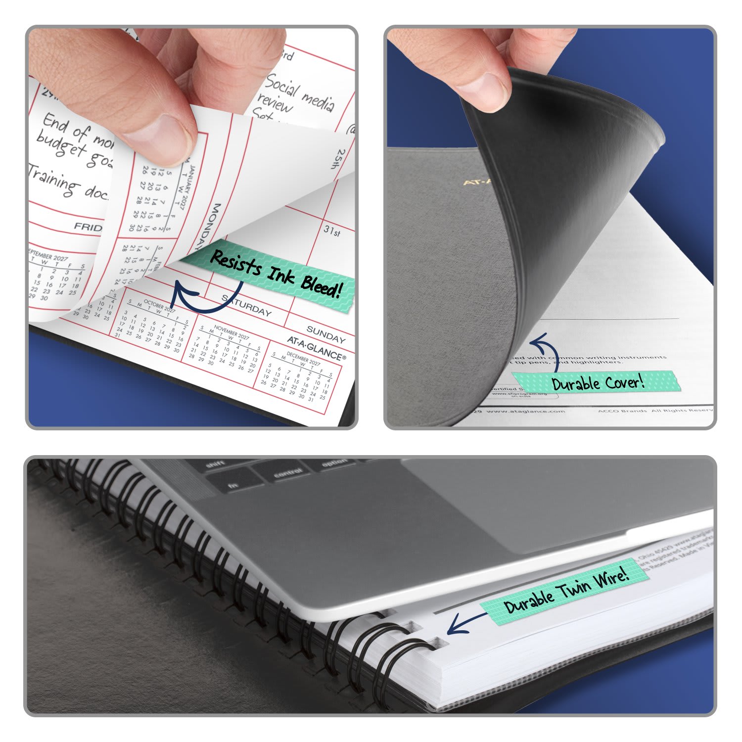 AT-A-GLANCE 2027 Monthly Planner, Black, Large, 8in x 10in - Image 6