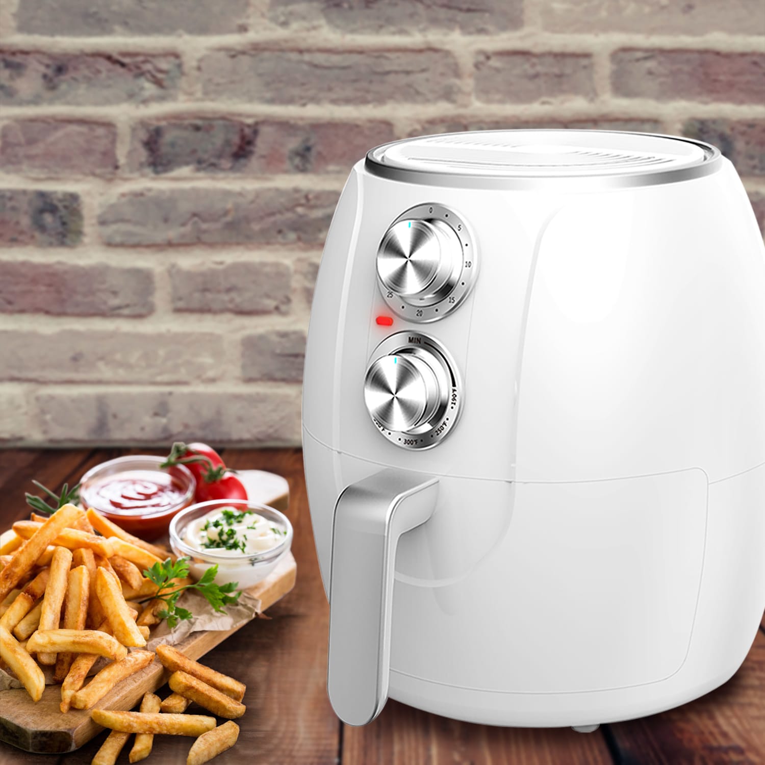Brentwood 3.2-Quart Electric Air Fryer, White - Image 6