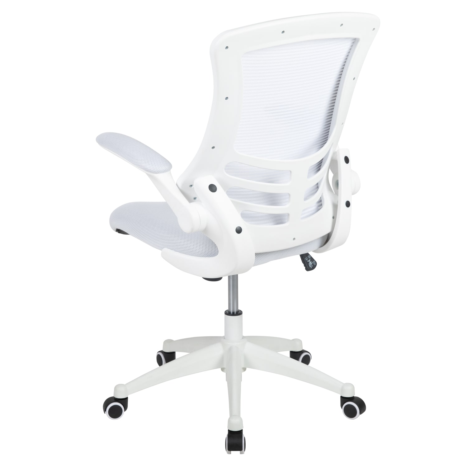 Flash Furniture Mesh MidBack Swivel Task Chair With FlipUp Arms White PopularChairscom Flash Furniture Mesh Mid Back Swivel Task Chair With Flip Up Arms White PopularChairscom