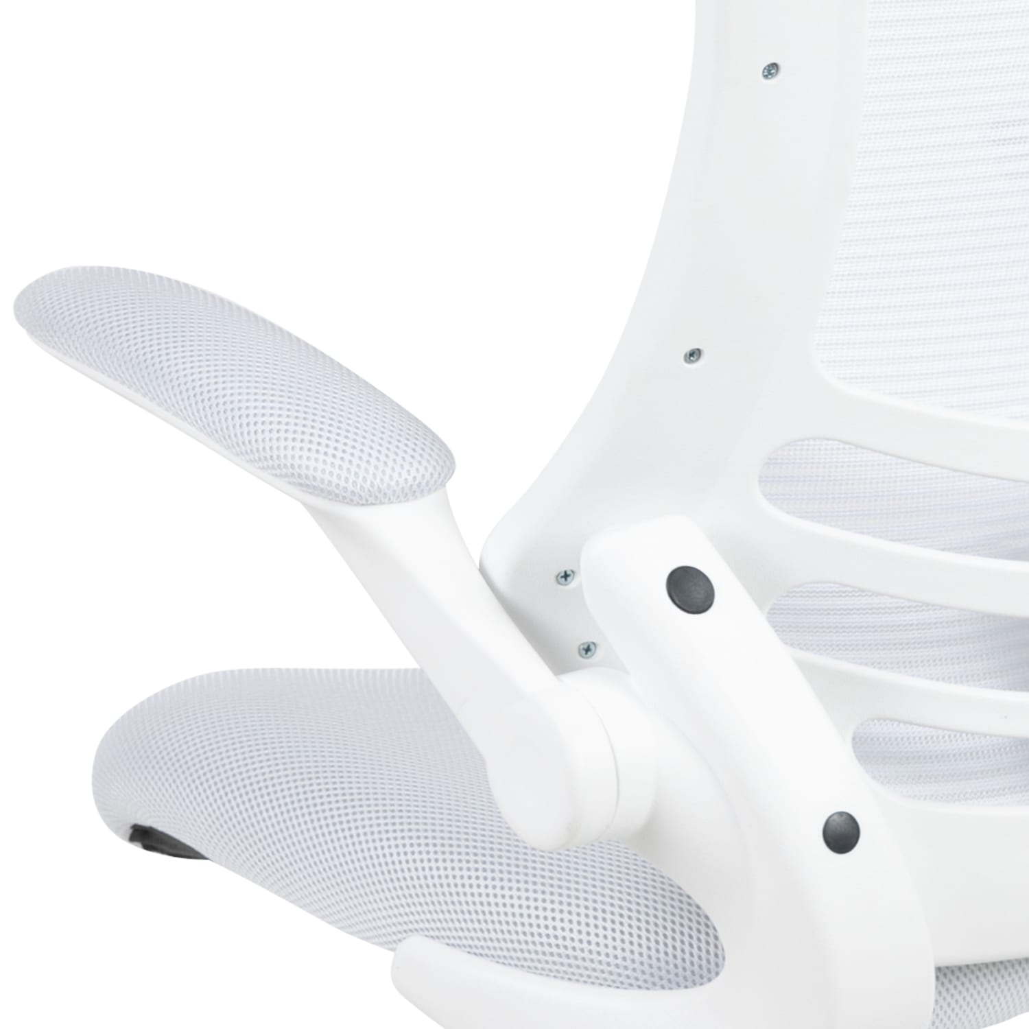 Flash Furniture Mesh MidBack Swivel Task Chair With FlipUp Arms White PopularChairscom Flash Furniture Mesh Mid Back Swivel Task Chair With Flip Up Arms White PopularChairscom