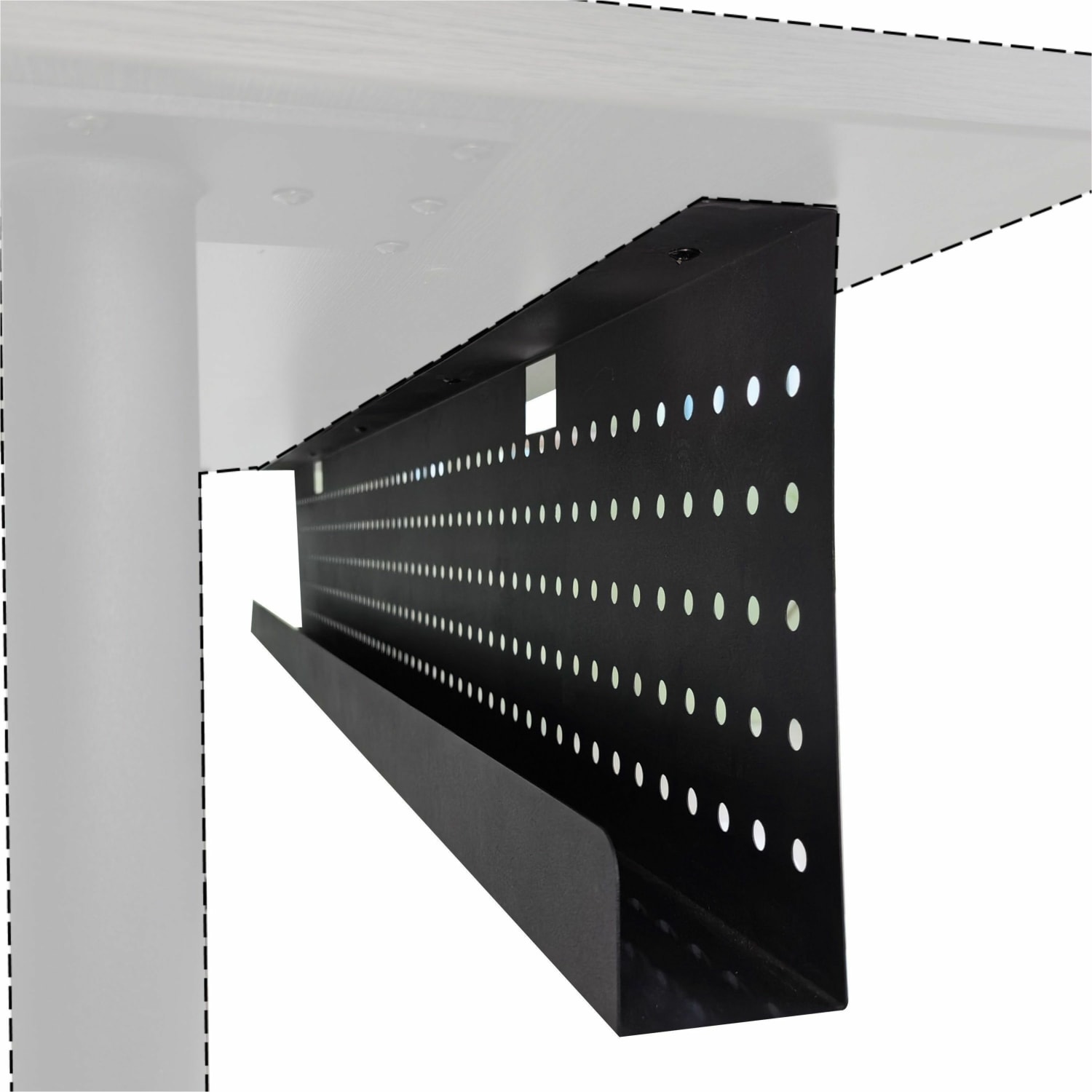 Lorell Invent Training Table Components - 54in Width x 3in Depth x 10in Height x 39.37 mil Thickness - Durable - Steel - Black - 1 Each - Image 4