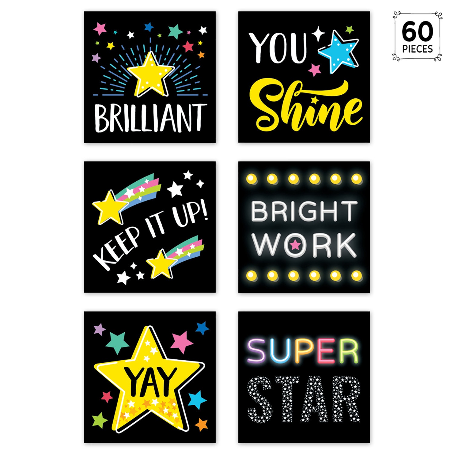 Creative Teaching Press Reward Stickers, Medium, Star Bright, 60 Stickers Per Pack, Bundle Of 6 Packs - Image 4