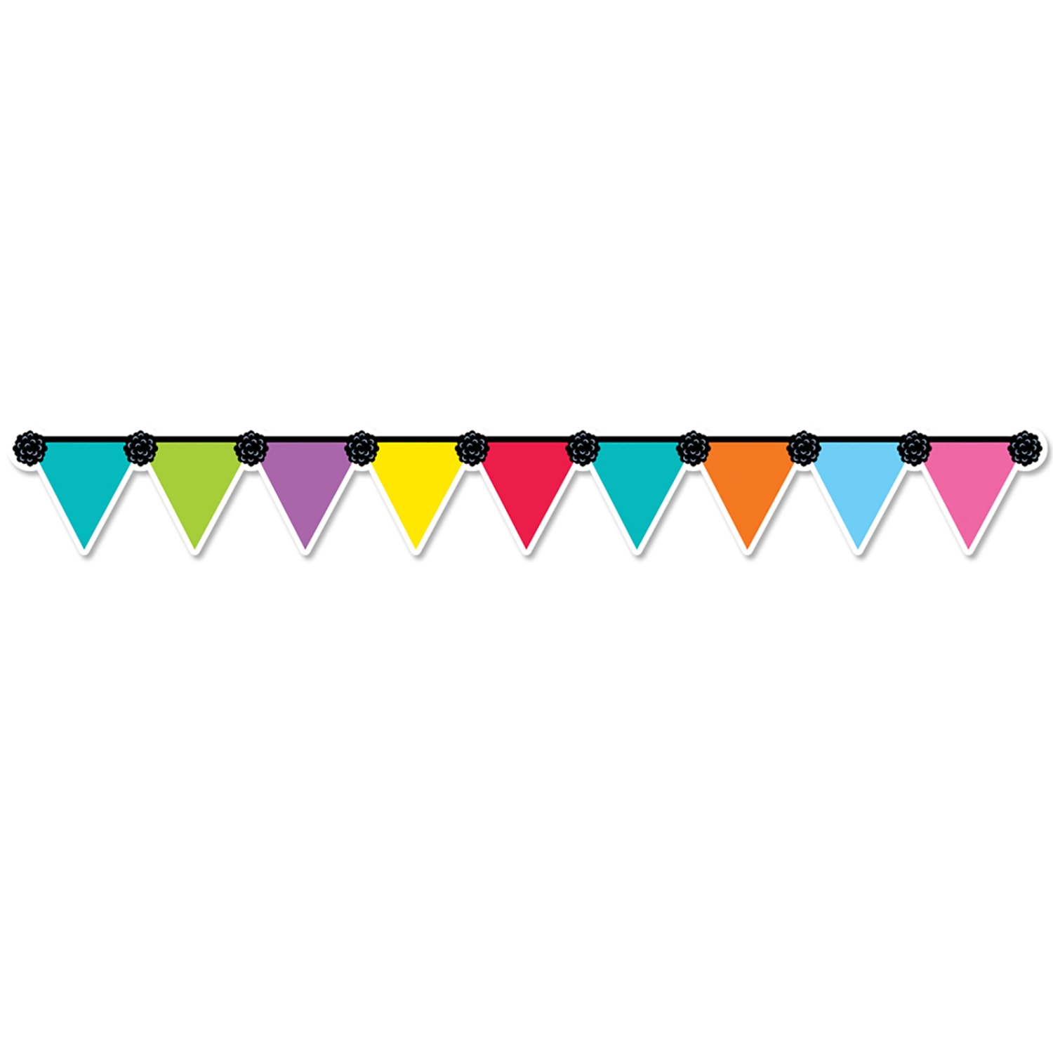 Creative Teaching Press EZ Borders, Pennant Party, 48' Per Pack, Set Of 3 Packs - Image 3