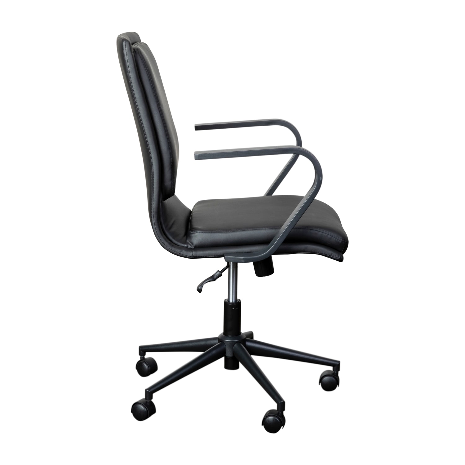 Flash Furniture James Faux Leather MidBack Designer Executive Upholstered Office Chair Black PopularChairscom Flash Furniture James Faux Leather Mid Back Designer Executive Upholstered Office Chair Black PopularChairscom