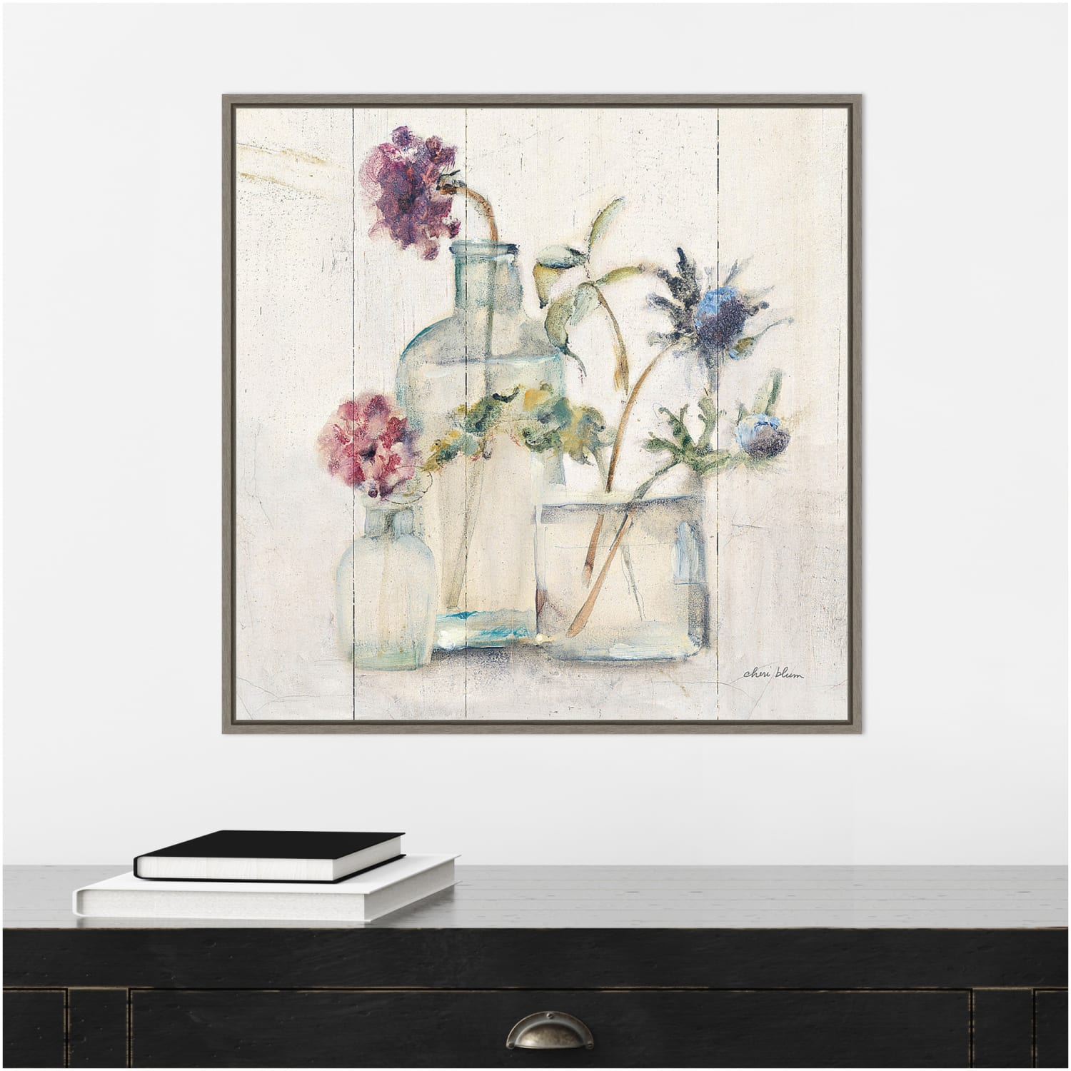 Amanti Art Blossoms on Birch II by Cheri Blum Framed Canvas Wall Art Print, 22inH x 22inW, Graywash - Image 5